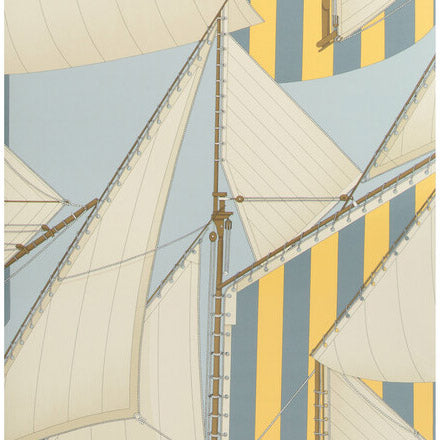 Suzanne Kasler Interiors x Lee Jofa St Tropez Wp Blue/Yellow Wallpaper