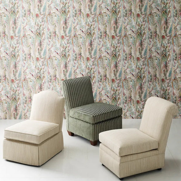 Lee Jofa Manor House Taplow Paper Juniper/Petal Wallpaper