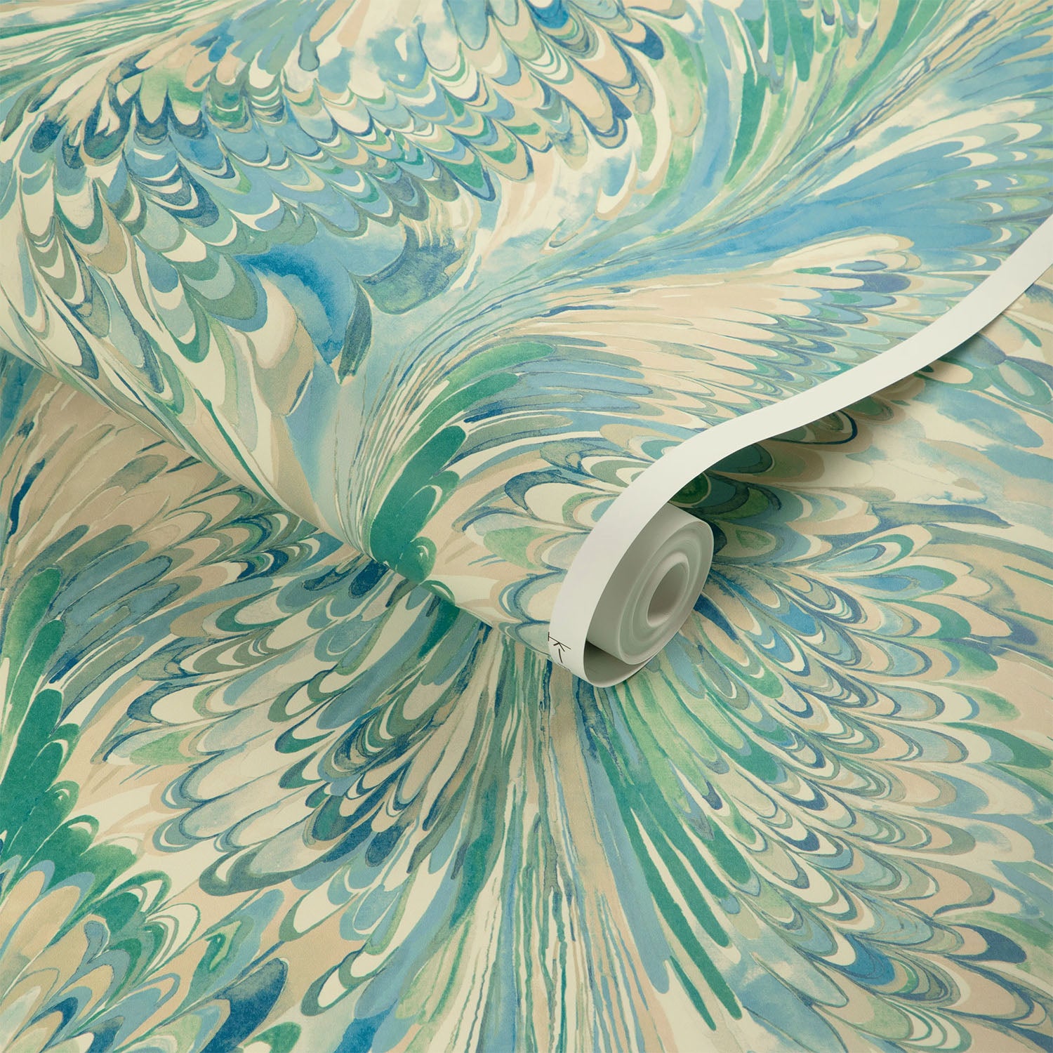 Lee Jofa Manor House Taplow Paper Marine/Sand Wallpaper