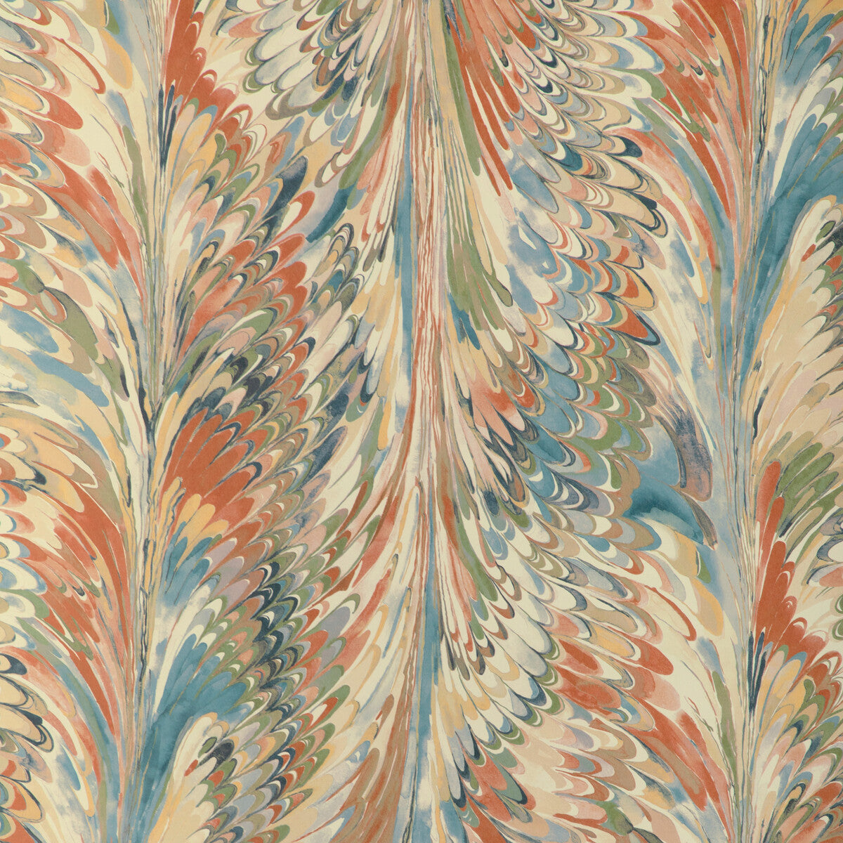 Lee Jofa Manor House Taplow Paper Clay/Blue Wallpaper