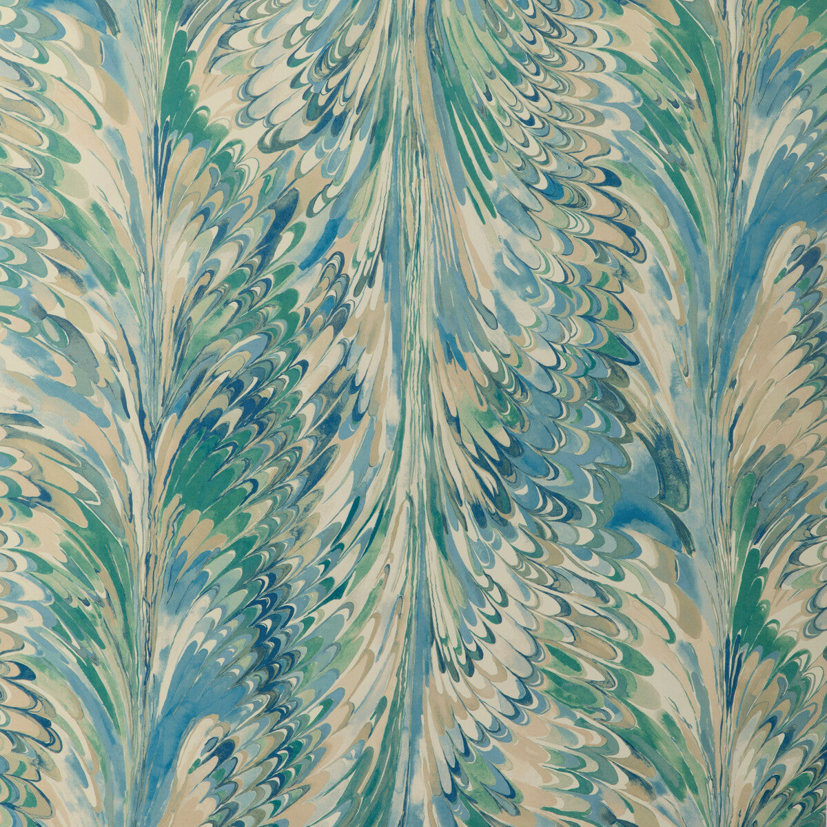 Lee Jofa Manor House Taplow Paper Marine/Sand Wallpaper