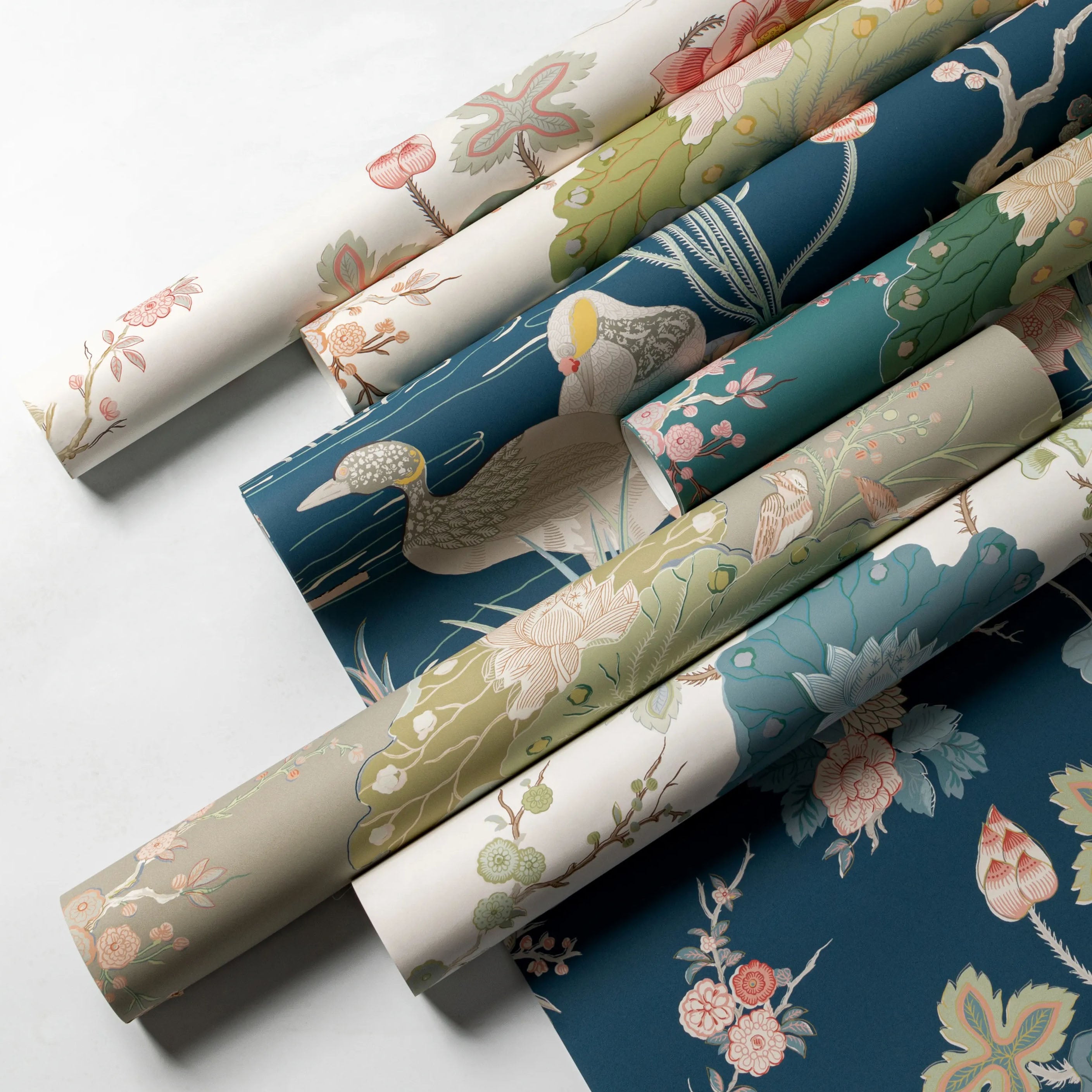 Lee Jofa Luzon Paper Apricot Wallpaper