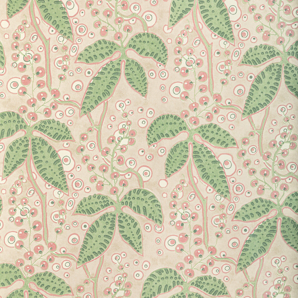 Lee Jofa Putnam Paper Green/Rose Wallpaper
