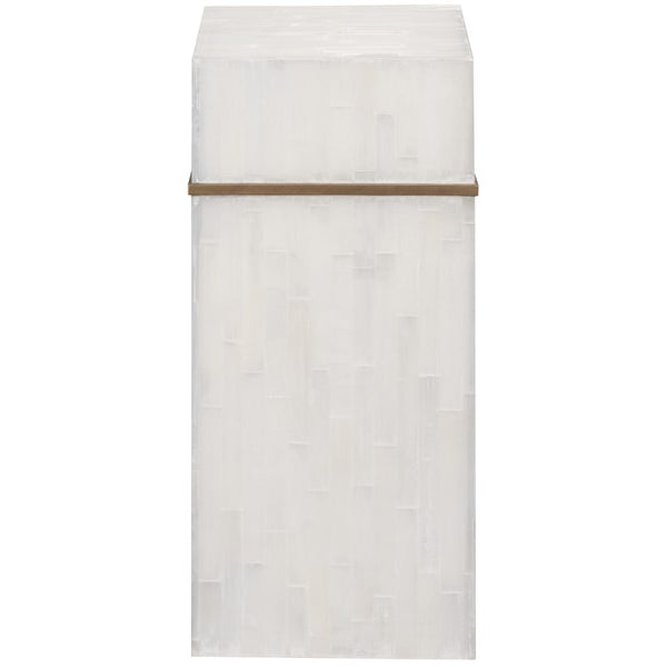 Vanguard Furniture Splendid Selenite with Brass Trim Spot Table