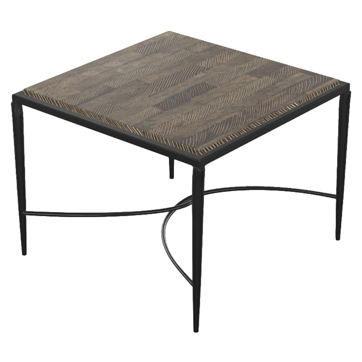 Vanguard Furniture Sabine Textured Bronze Base/ Coconut Fiber Top Square End Table