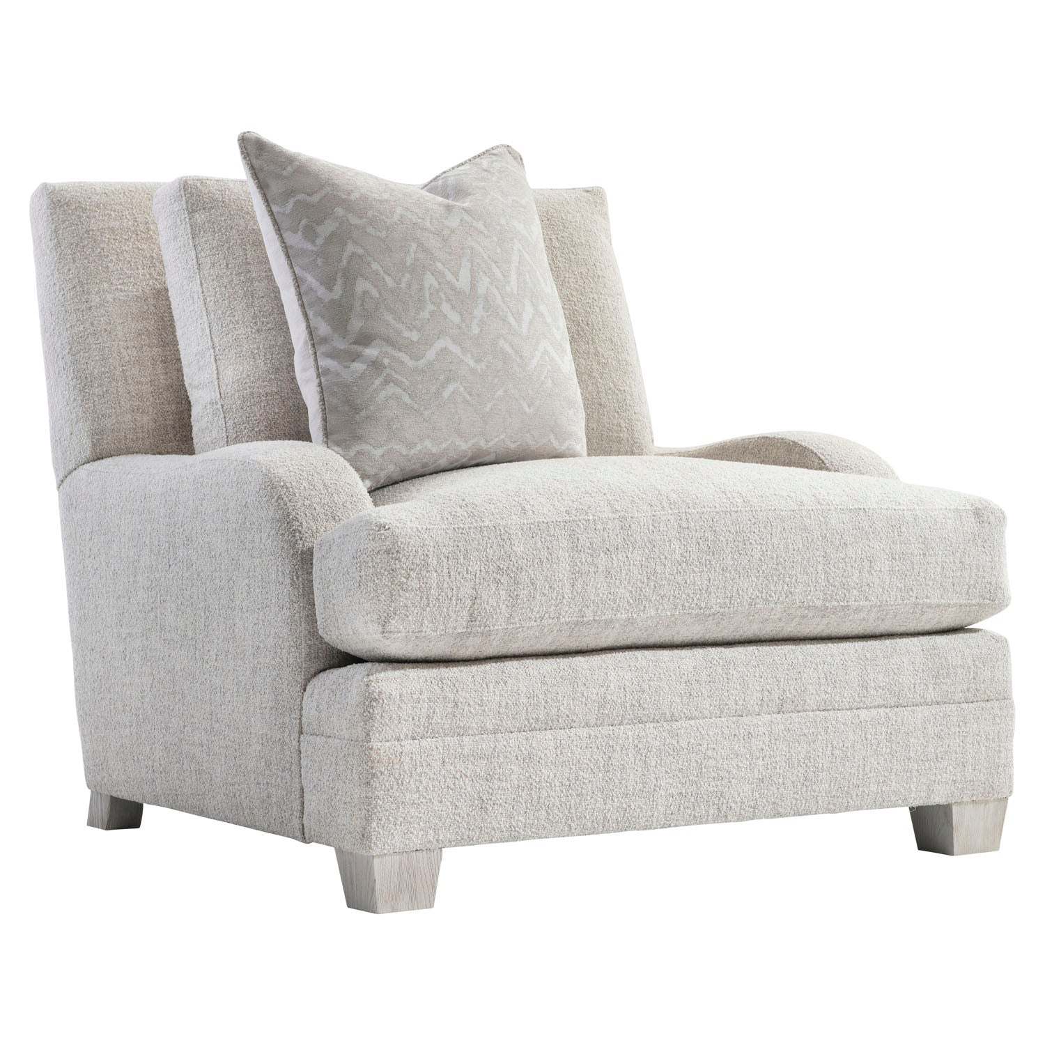 Rollins Chair in Beige, styled in a living room