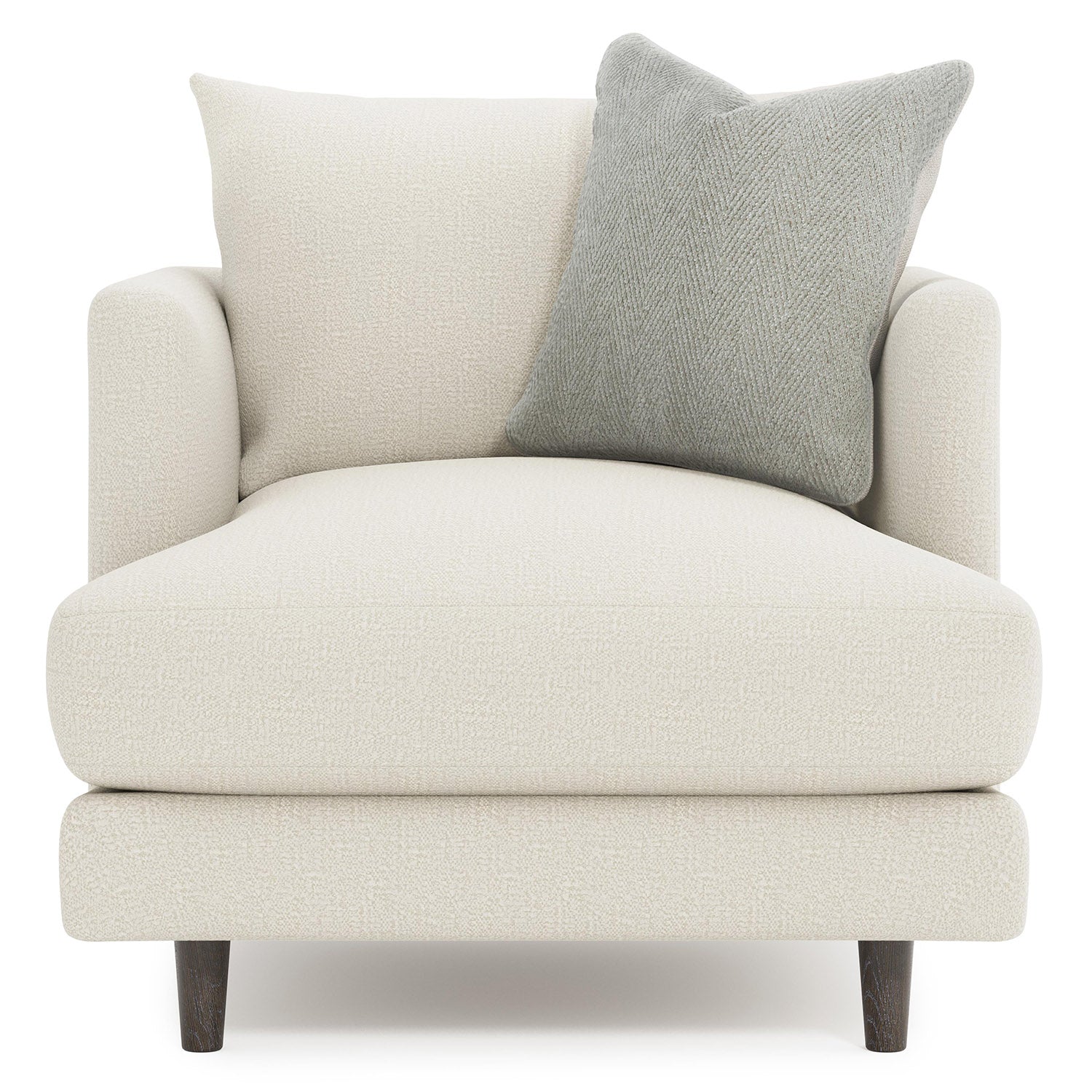Bernhardt Living Colette Chair in Cream, side profile