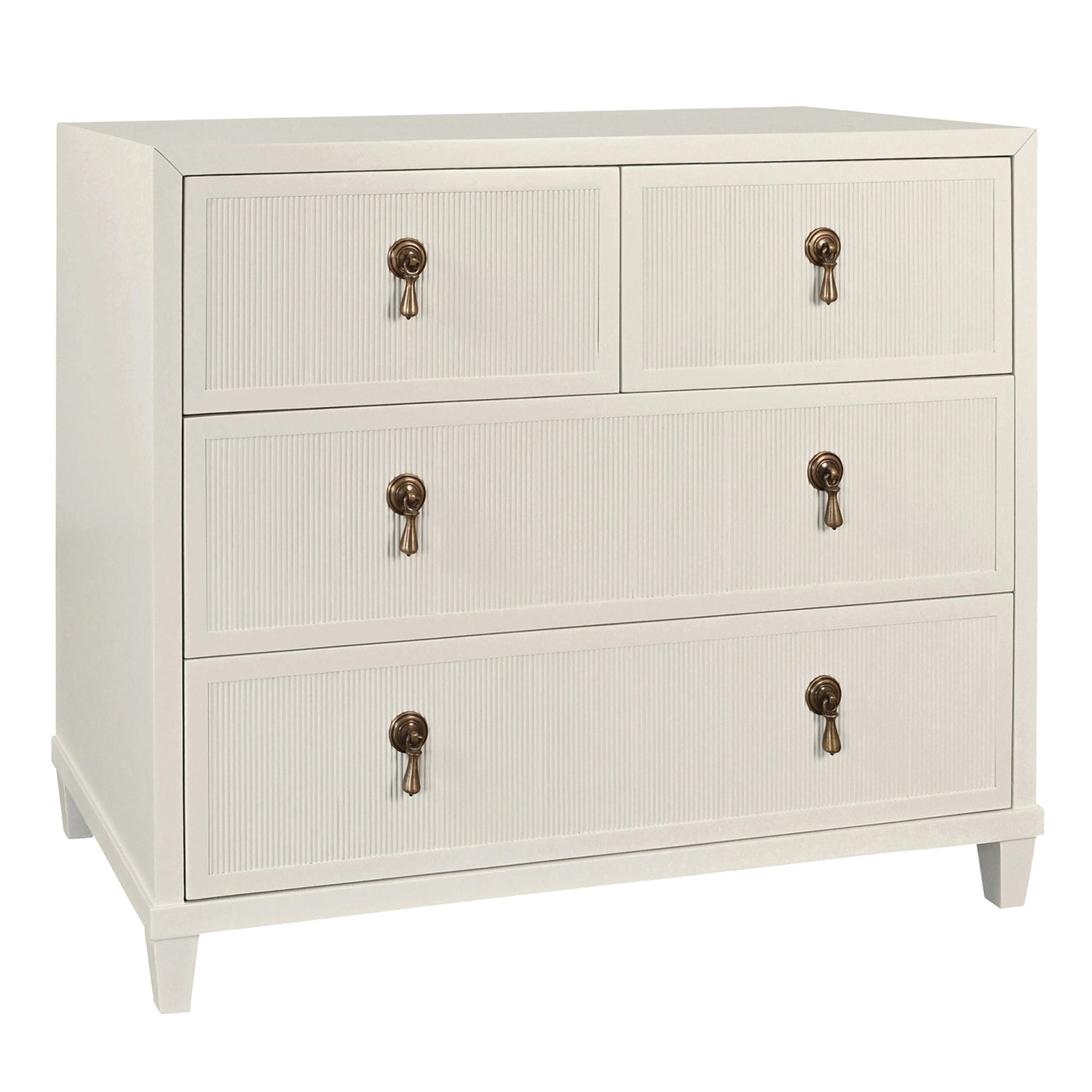 Worlds Away Pascal Antique White Four Drawer Chest