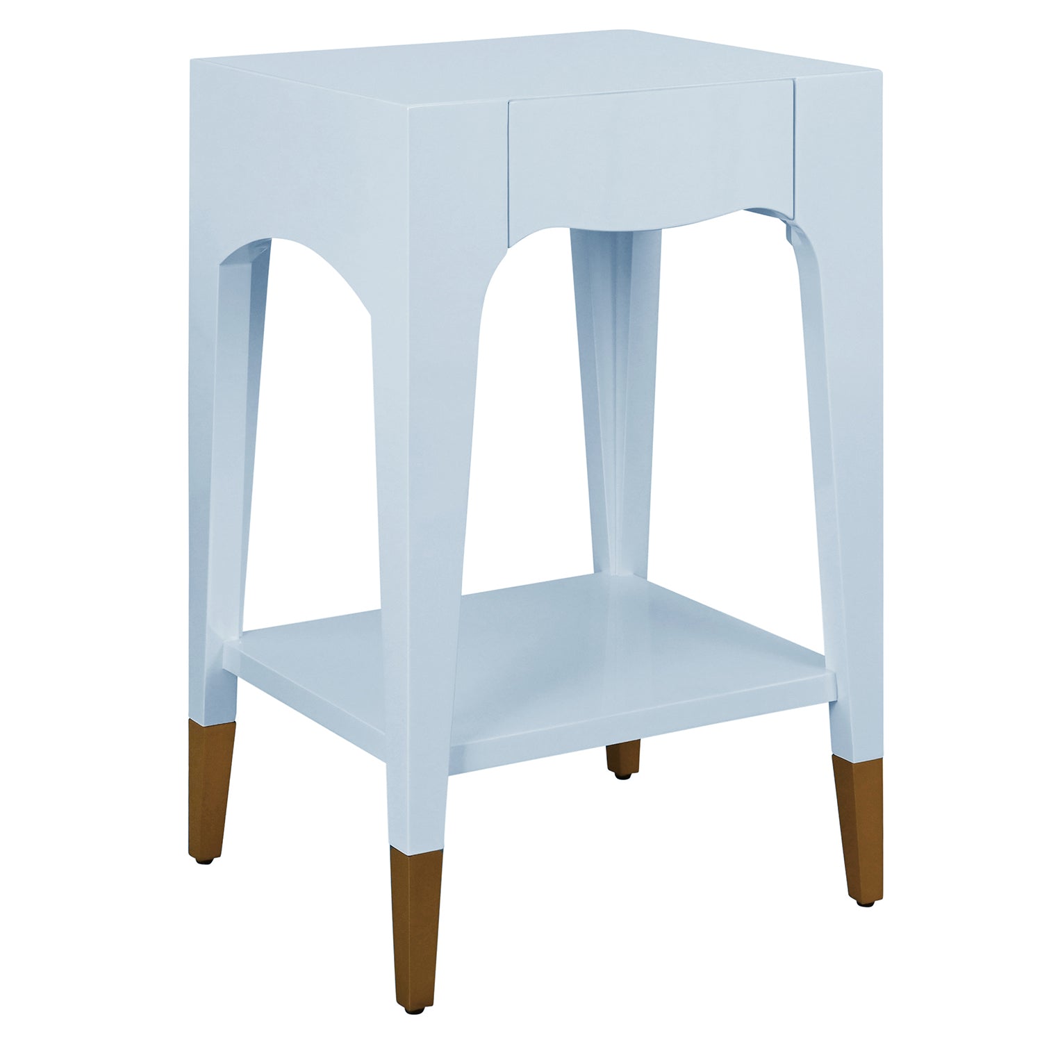 Worlds Away Patti Light Blue One Drawer Side Table