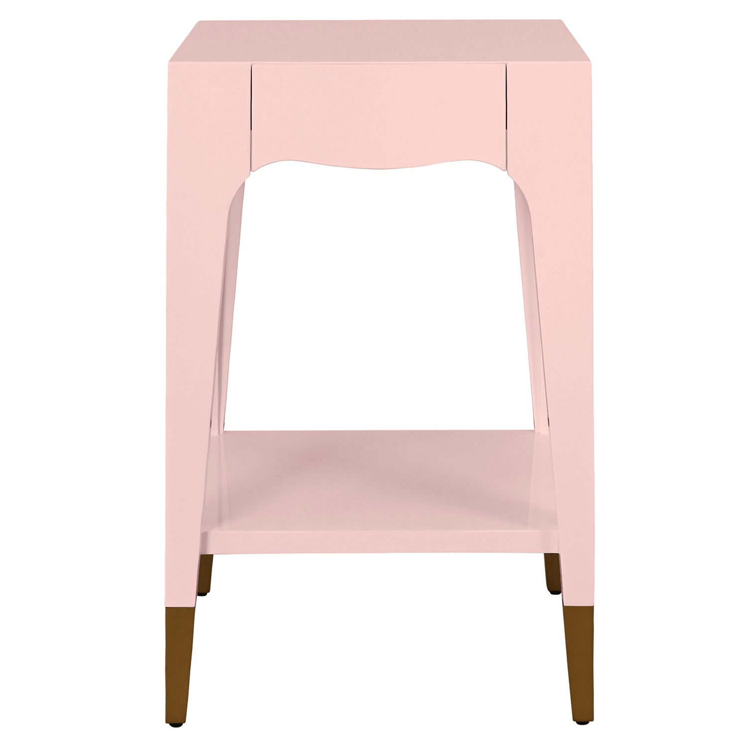 Worlds Away Patti Pink One Drawer Side Table