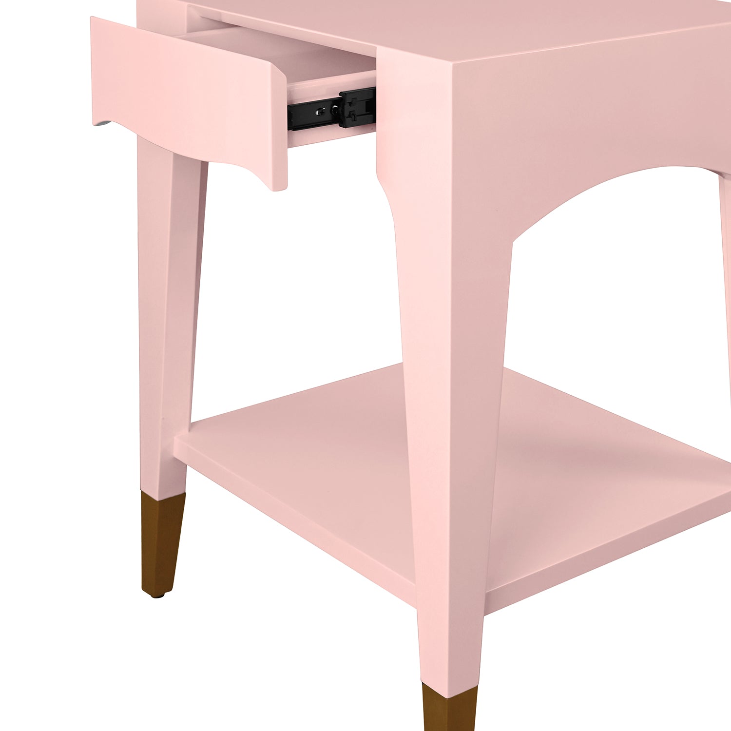 Worlds Away Patti Pink One Drawer Side Table
