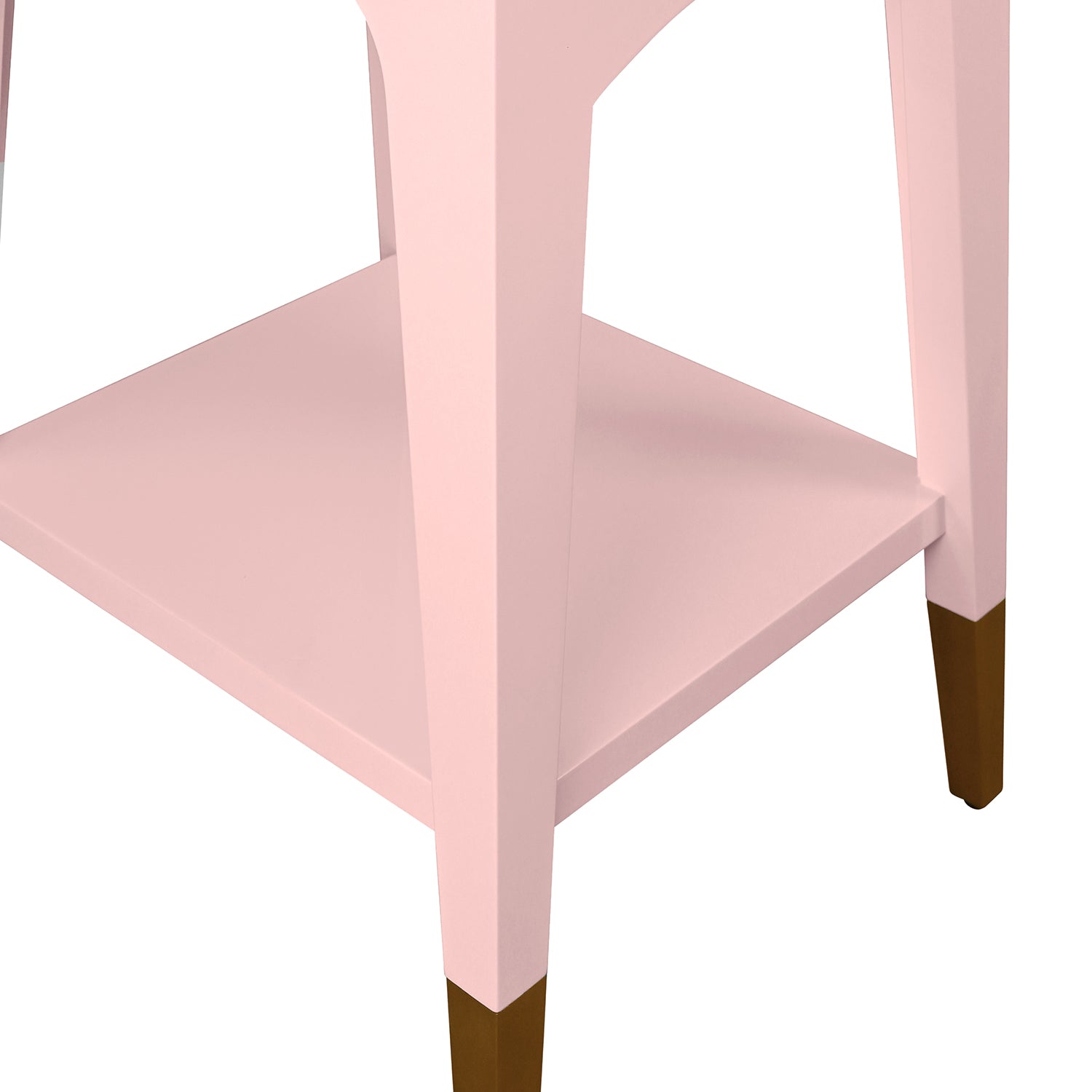 Worlds Away Patti Pink One Drawer Side Table