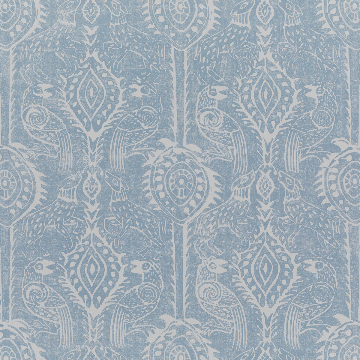 Blithfield x Lee Jofa Beasties Blue Wallpaper