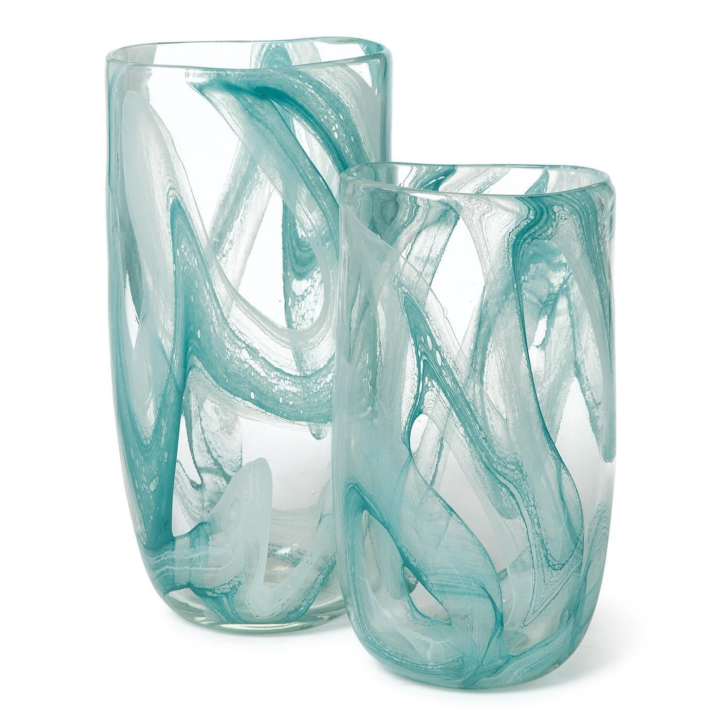 Murano Swirl Vase Set of 2