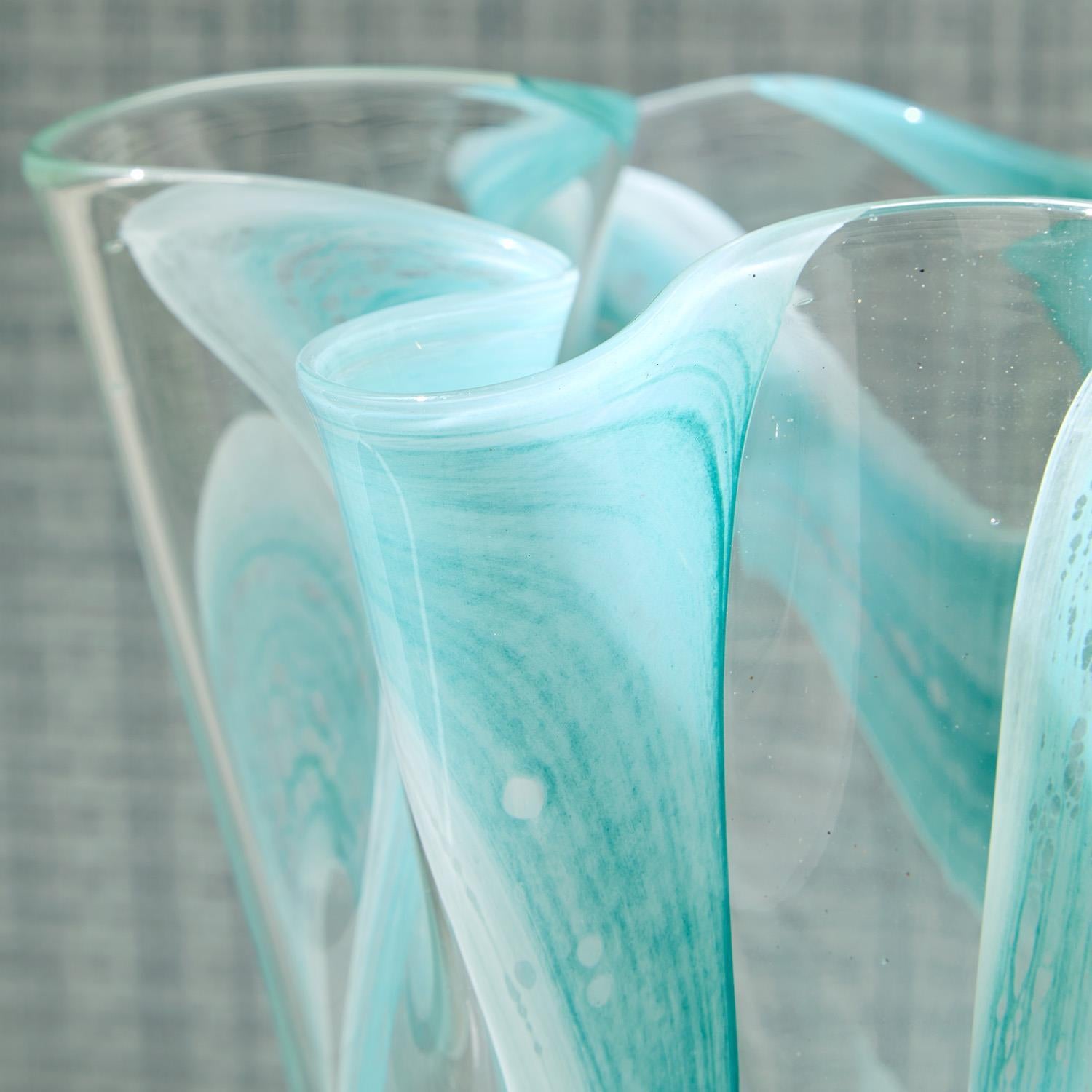 Swirl Flare Hand Blown Vase