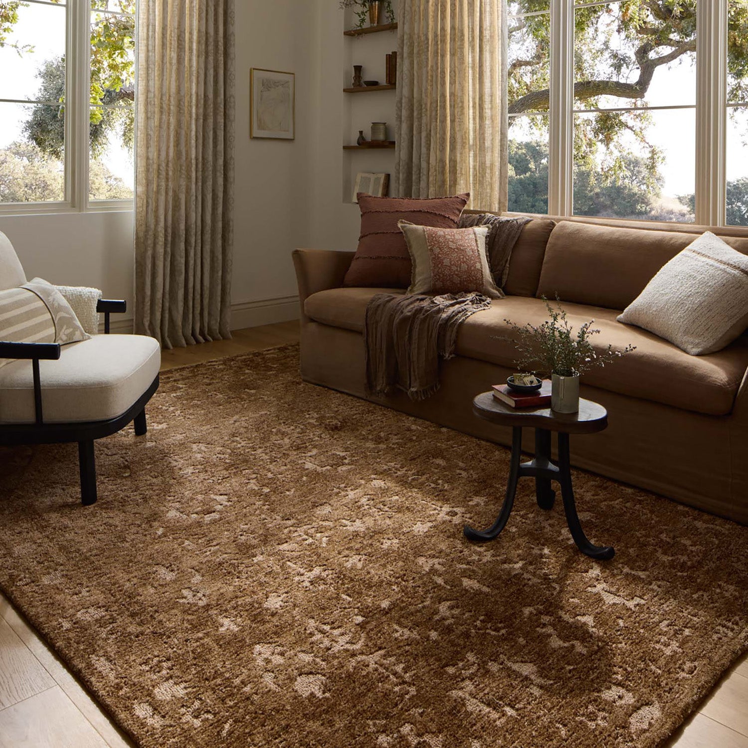 Loloi Percival Mocha/Sand Power Loomed Rug