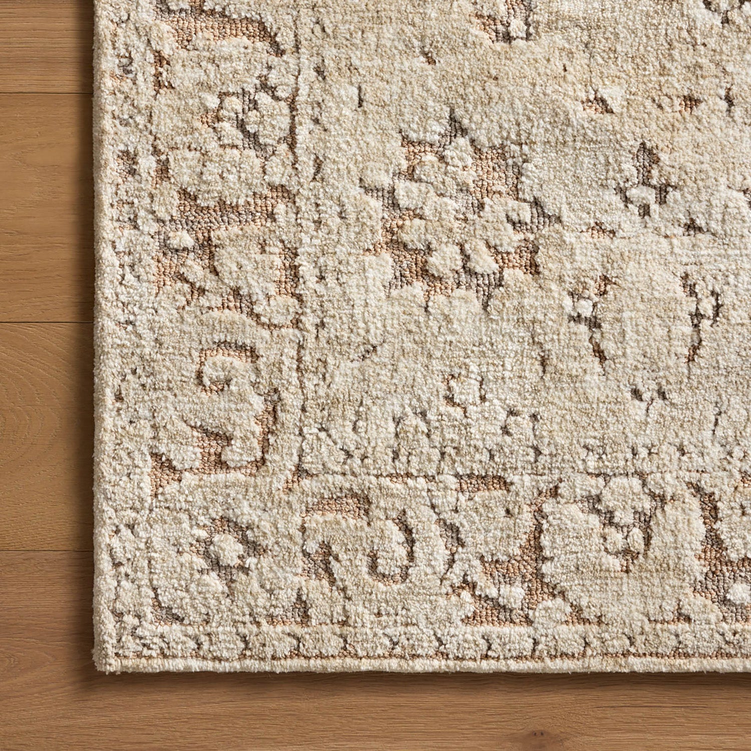 Loloi Percival Natural/Salmon Power Loomed Rug