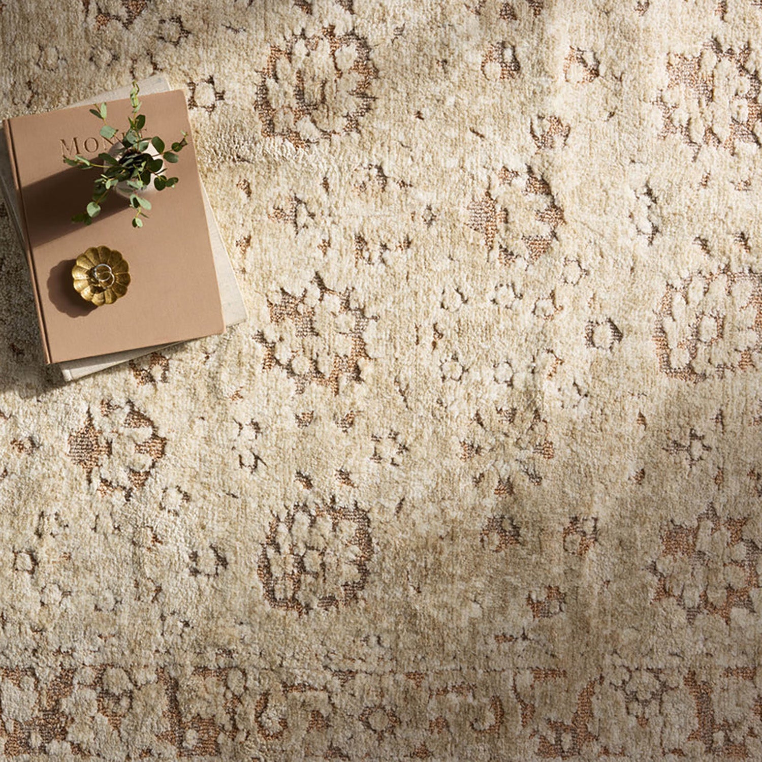 Loloi Percival Natural/Salmon Power Loomed Rug