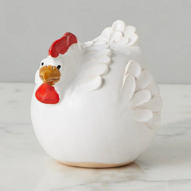 Etu Home Country French White Ceramic Hen