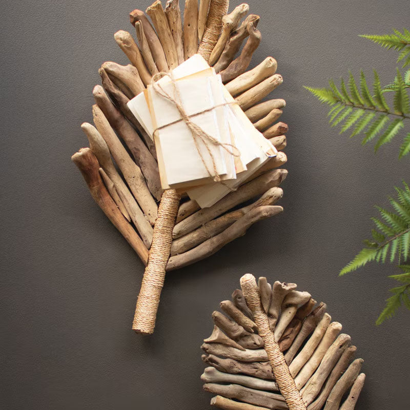 Driftwood Leaf Tray Set of 2