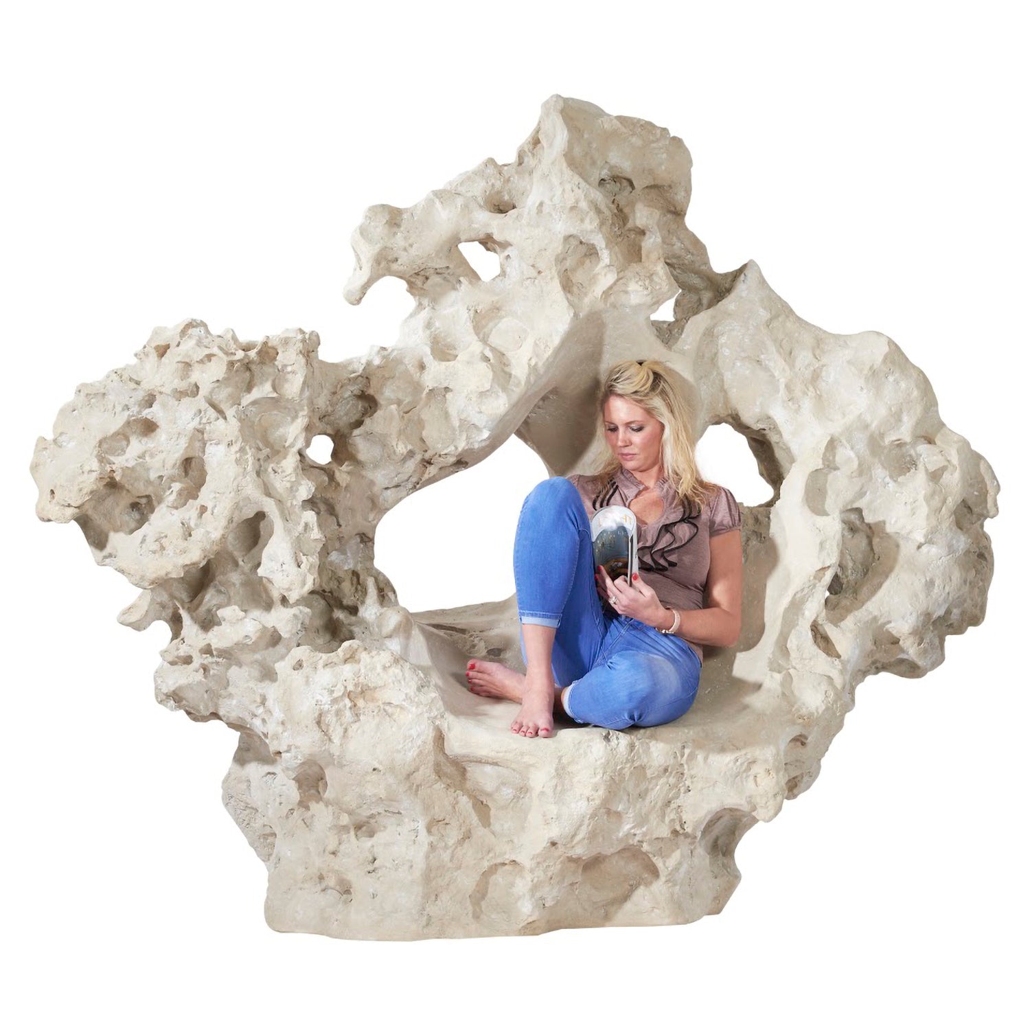 Phillips Collection Colossal Cast Stone Seat Sculpture