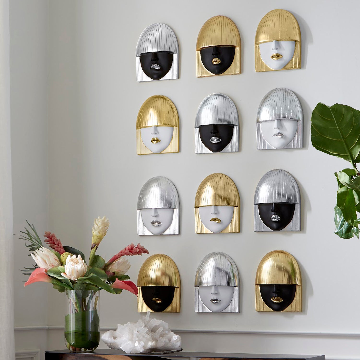 Phillips Collection Fashion Faces Wall Art Set of 3