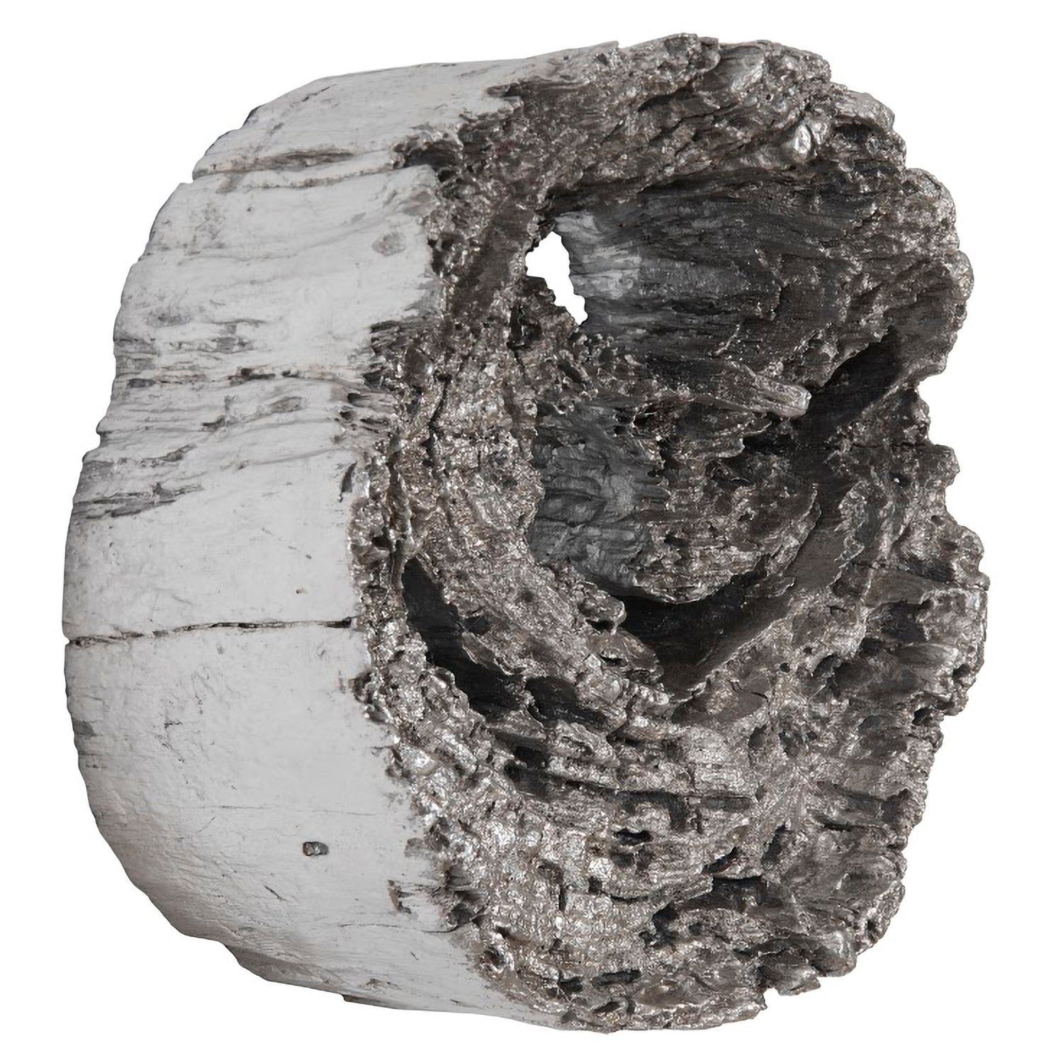 Phillips Collection Cast Eroded Wood Circle Wall Tile