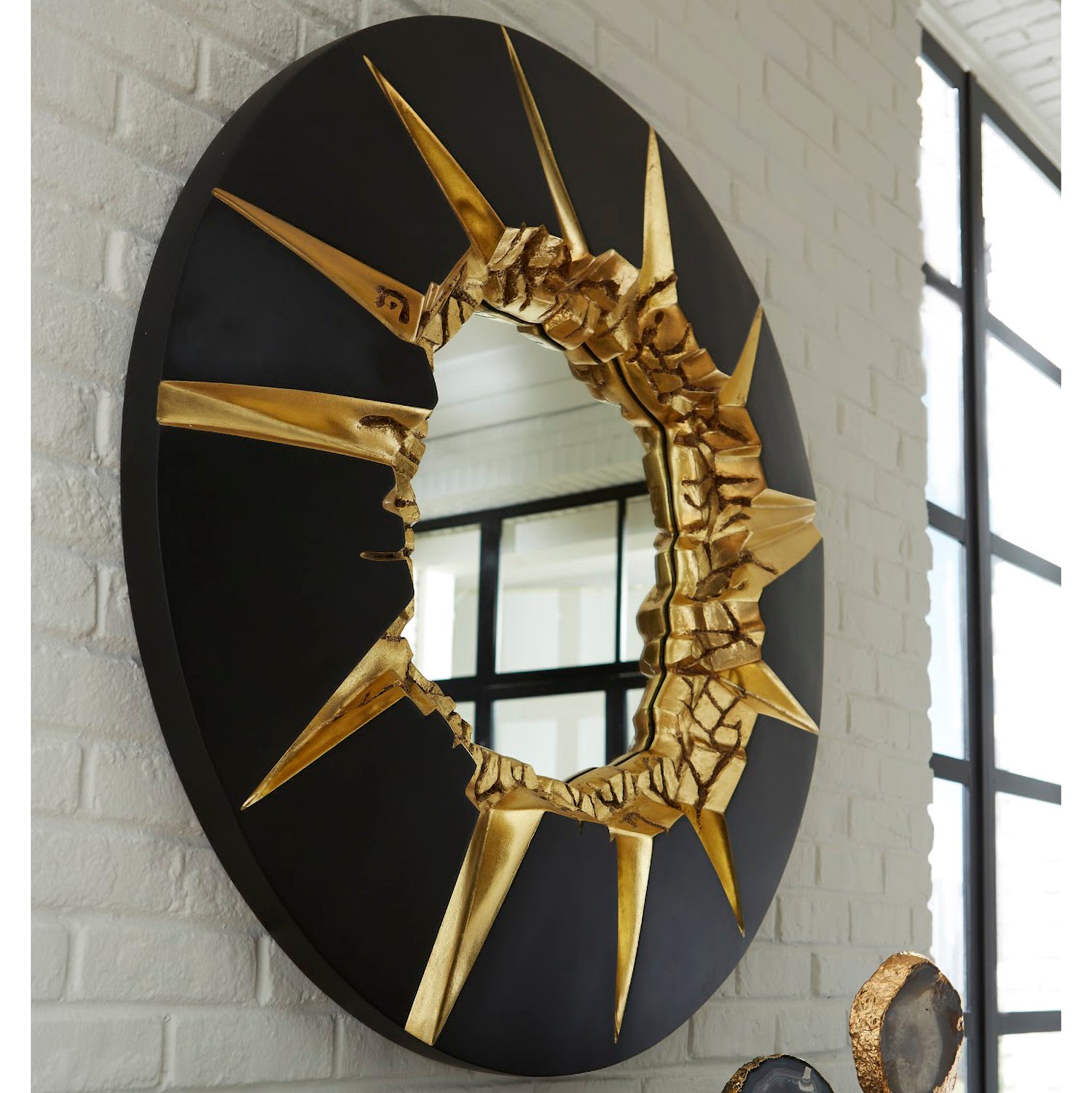 Phillips Collection Circular Cracked Mirror