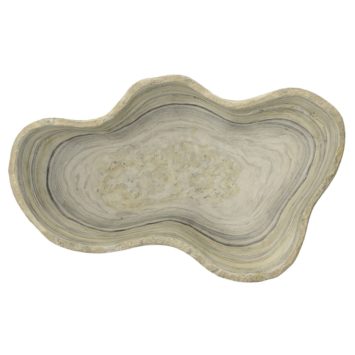 Phillips Collection Cast Gray Faux Onyx Bowl