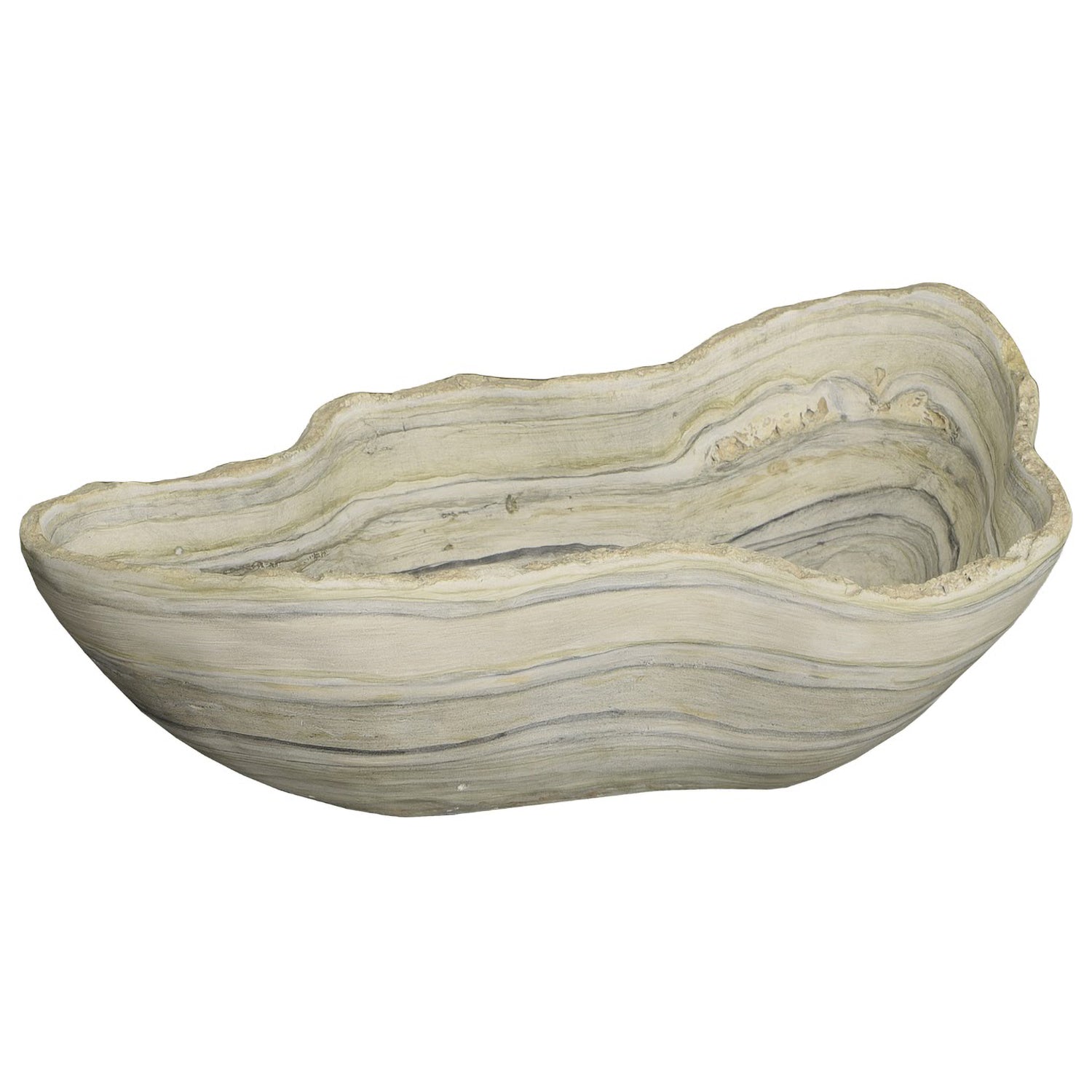 Phillips Collection Cast Gray Faux Onyx Bowl