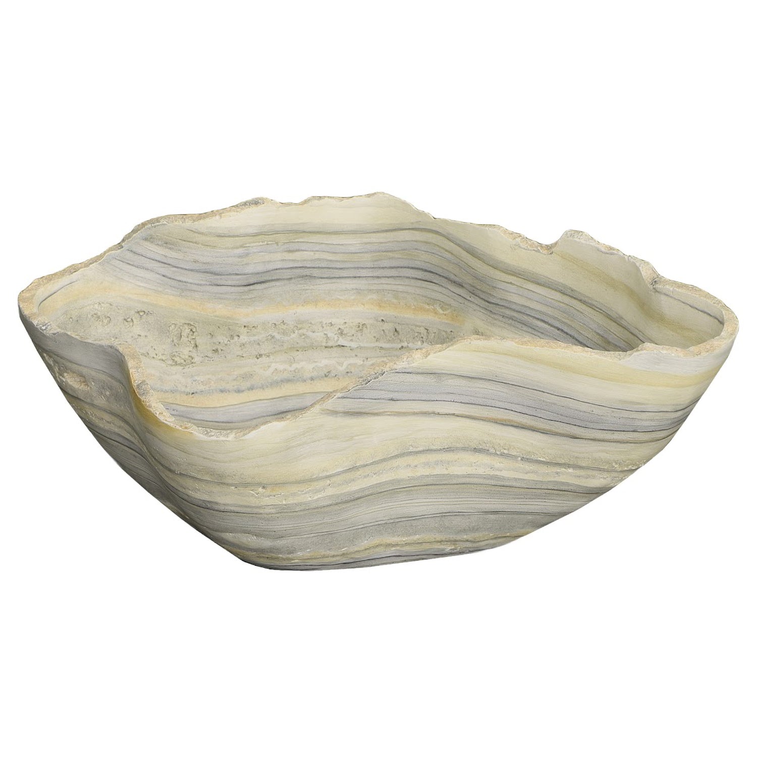 Phillips Collection Cast Gray Faux Onyx Bowl