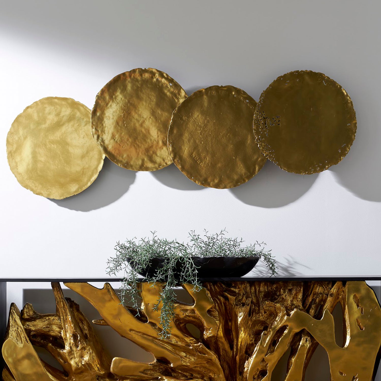 Phillips Collection Cast Oil Drum Wall Discs Set of 4