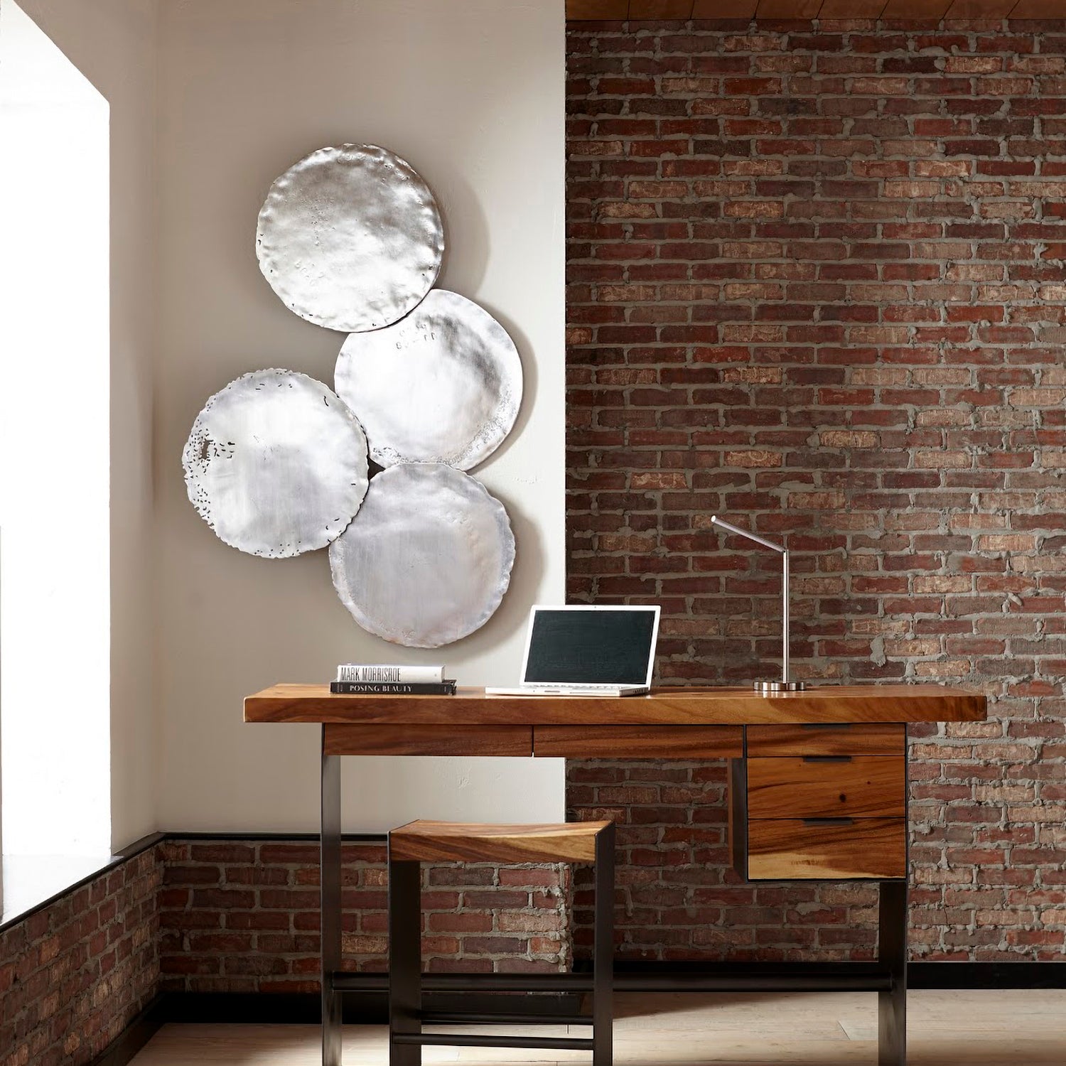 Phillips Collection Cast Oil Drum Wall Discs Set of 4