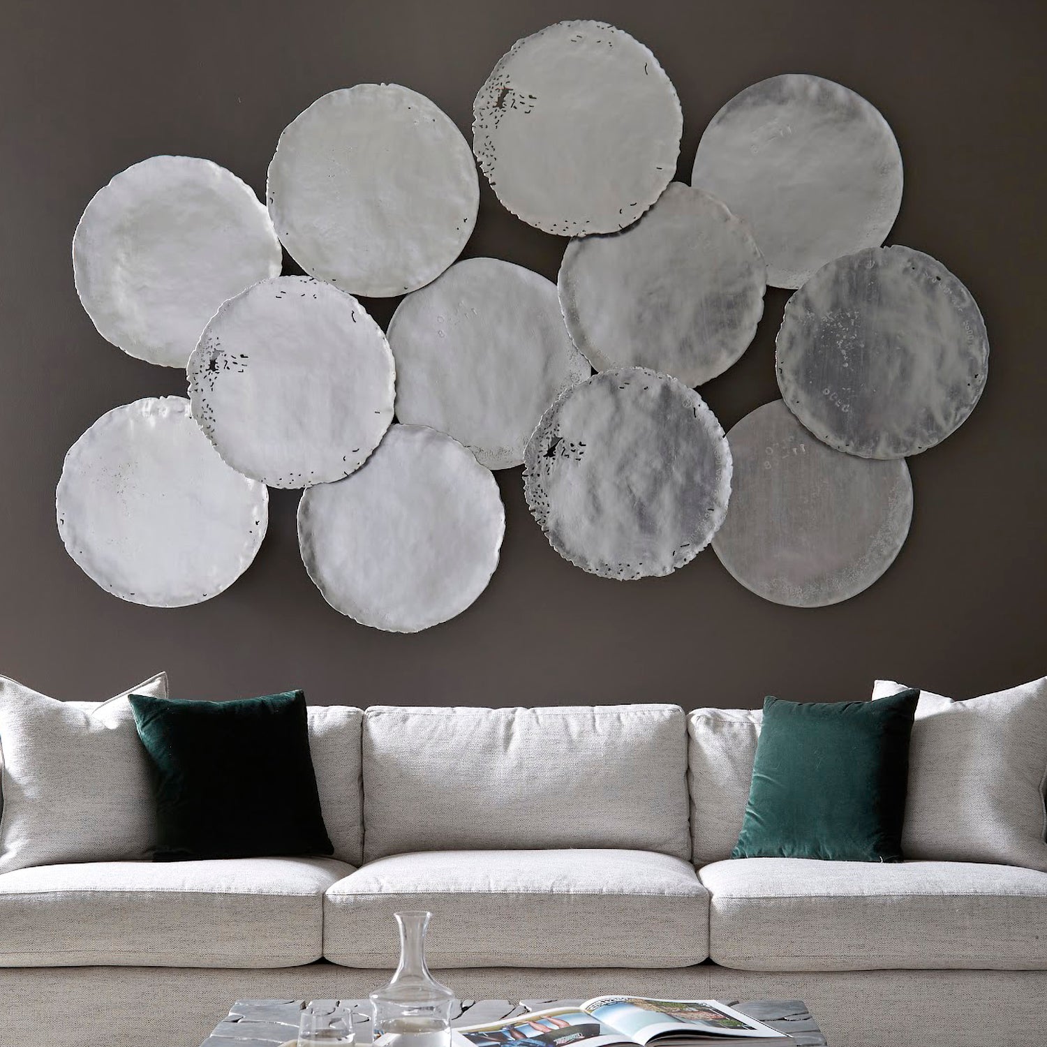 Phillips Collection Cast Oil Drum Wall Discs Set of 4