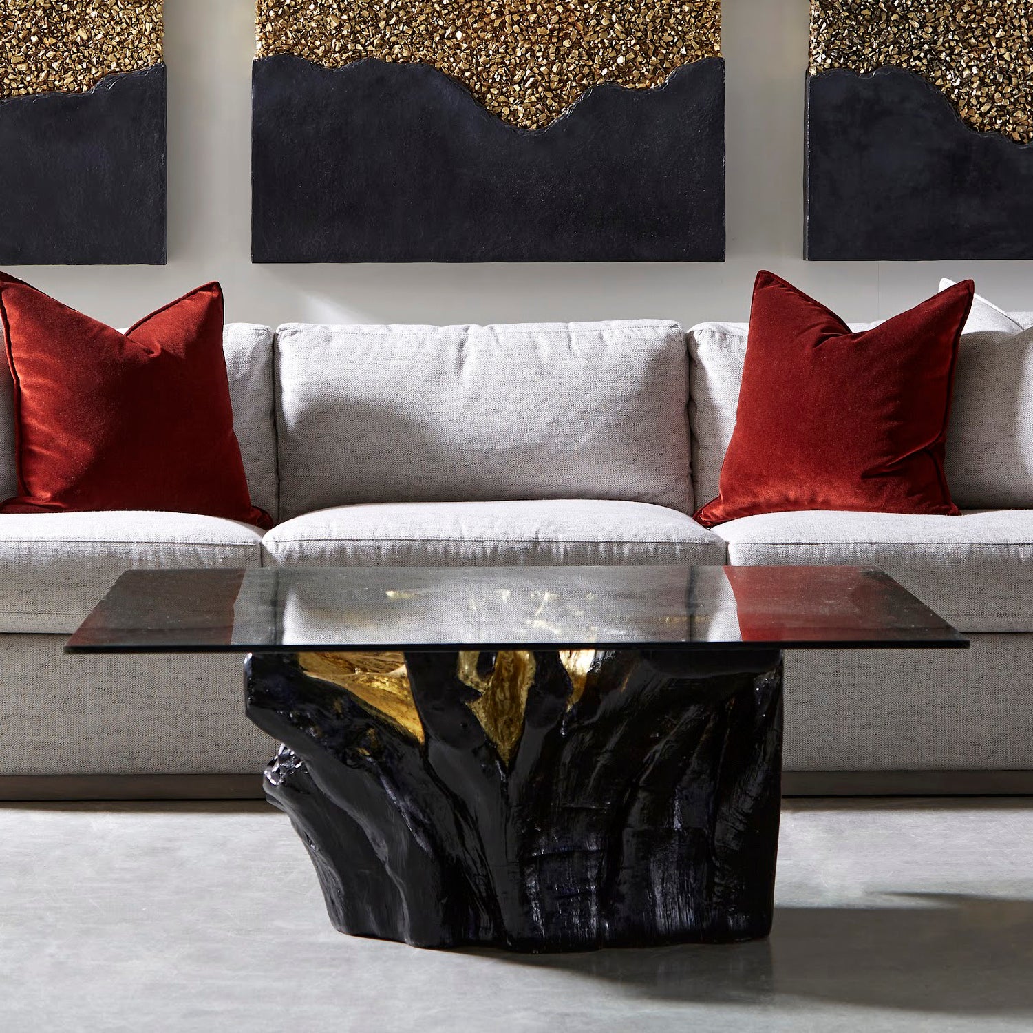 Phillips Collection Noir Cast Root Coffee Table