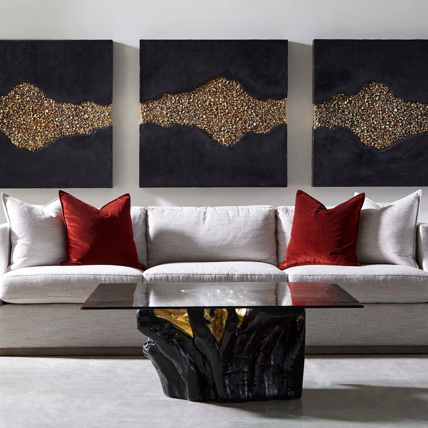 Phillips Collection Noir Cast Root Coffee Table