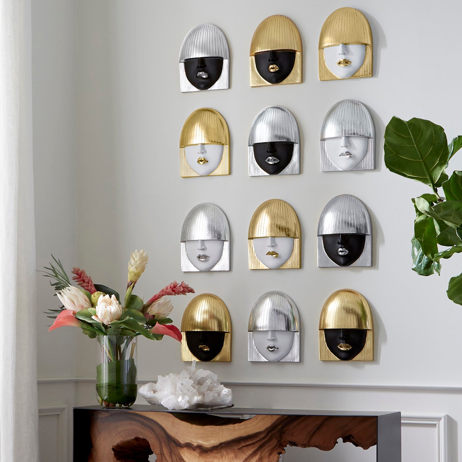 Phillips Collection Fashion Faces Wall Art Set of 3