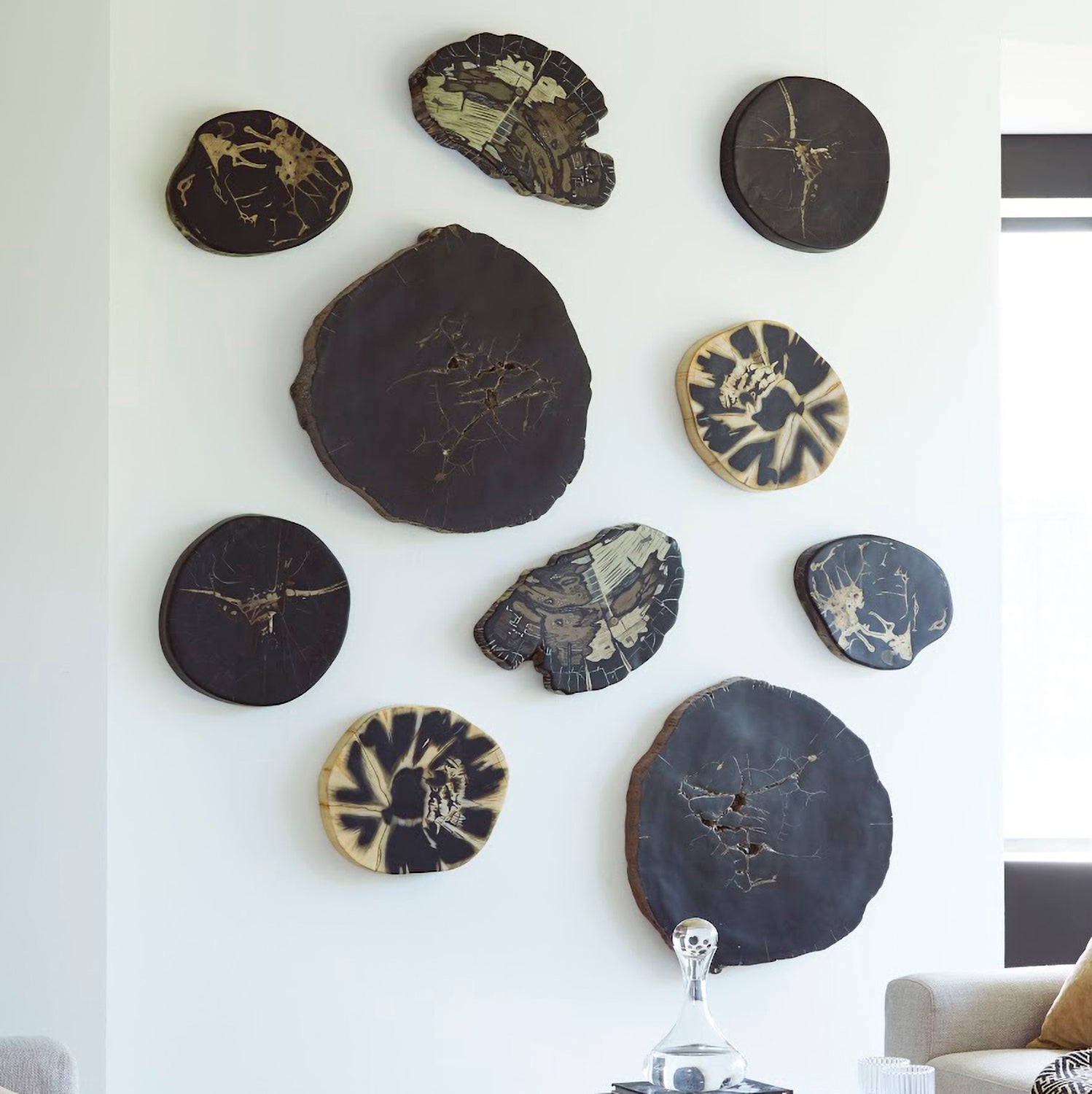 Phillips Collection Brown Cast Petrified Wood Wall Tile