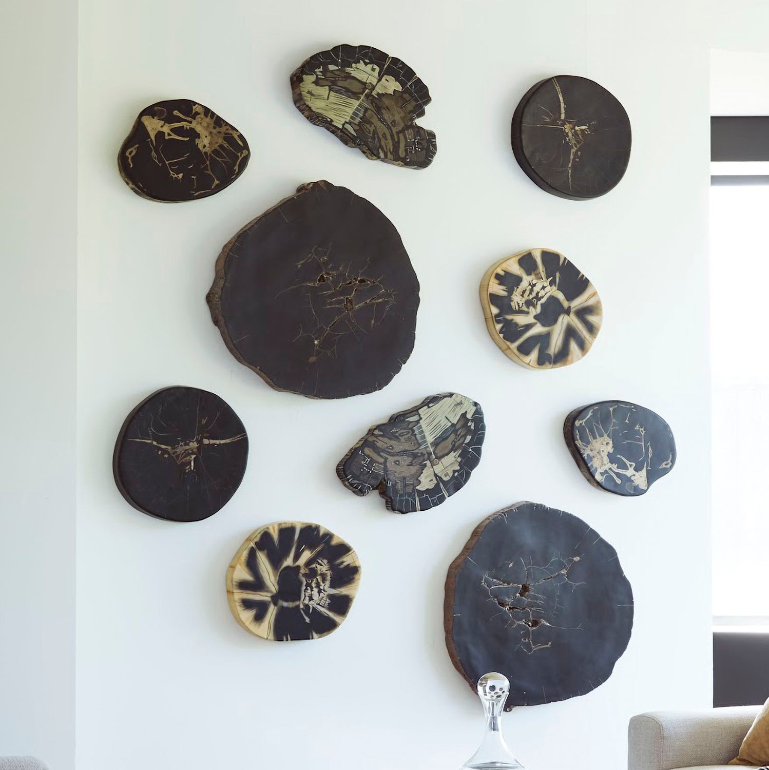 Phillips Collection Brown Cast Petrified Wood Wall Tile