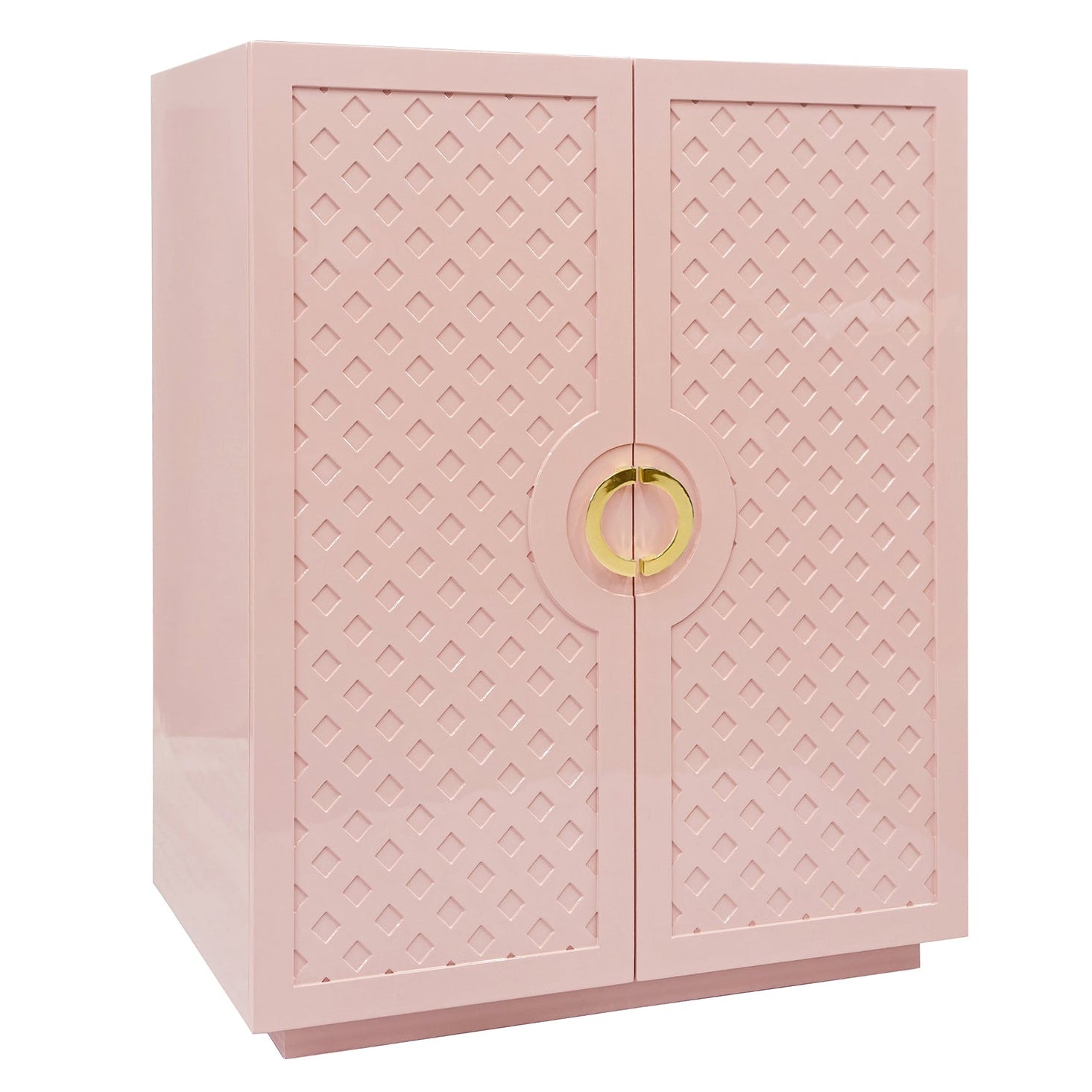Worlds Away Poppy Pink Two Door Cabinet