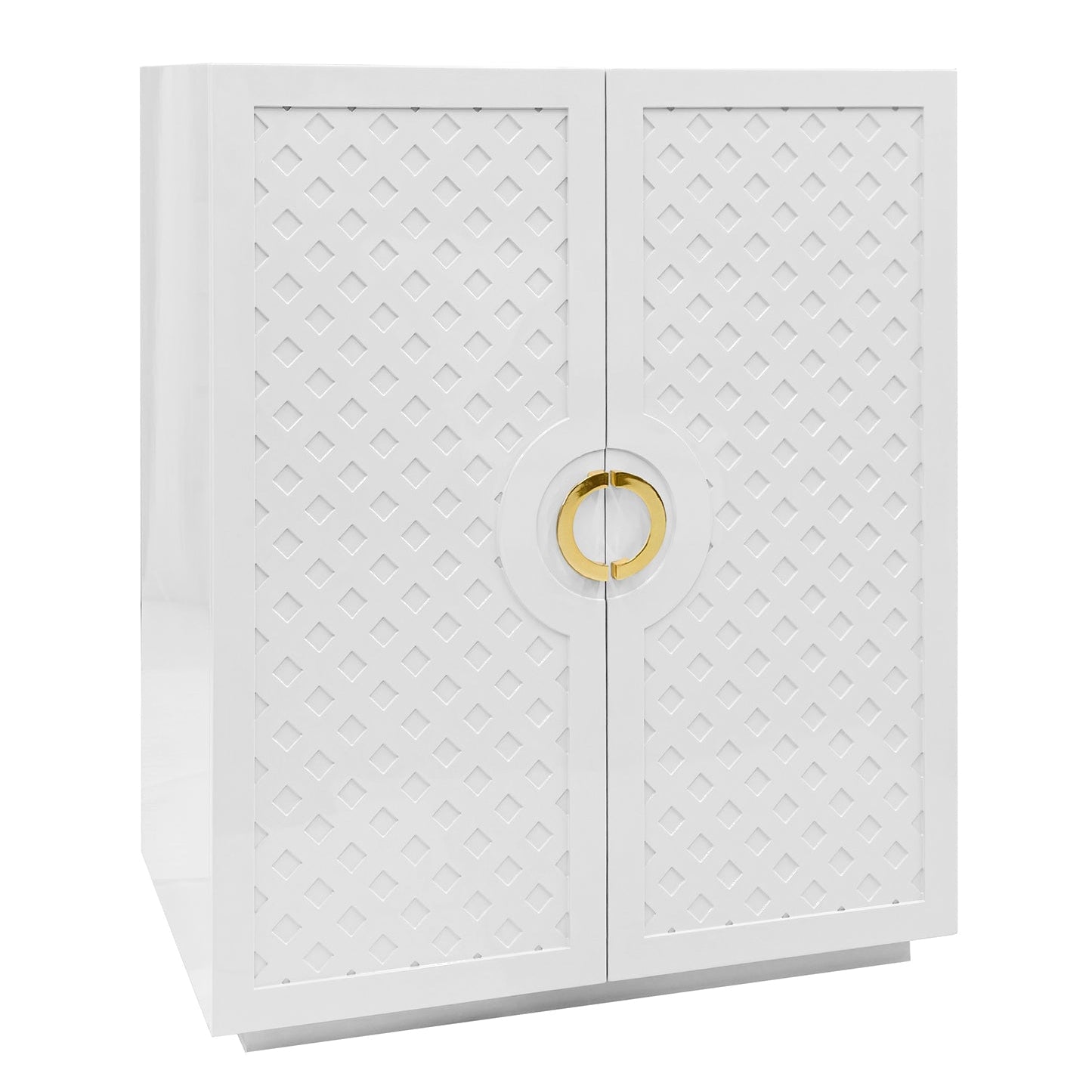 Worlds Away Poppy White Two Door Cabinet