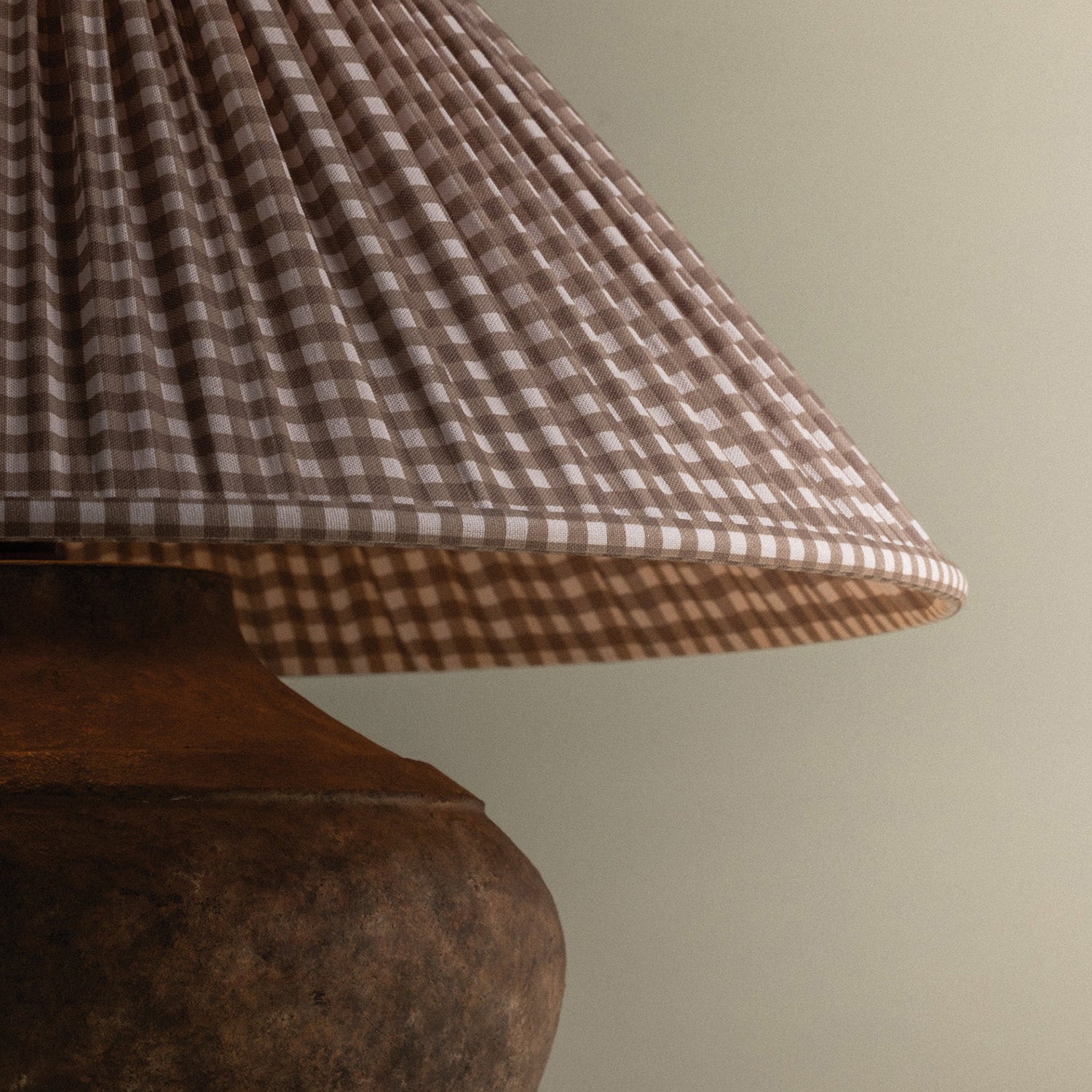 Troy Lighting Calabria Gingham Brown Medium Table Lamp