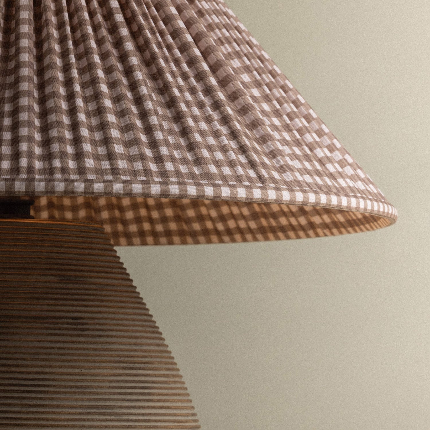 Troy Lighting Calabria Gingham Brown Small Table Lamp