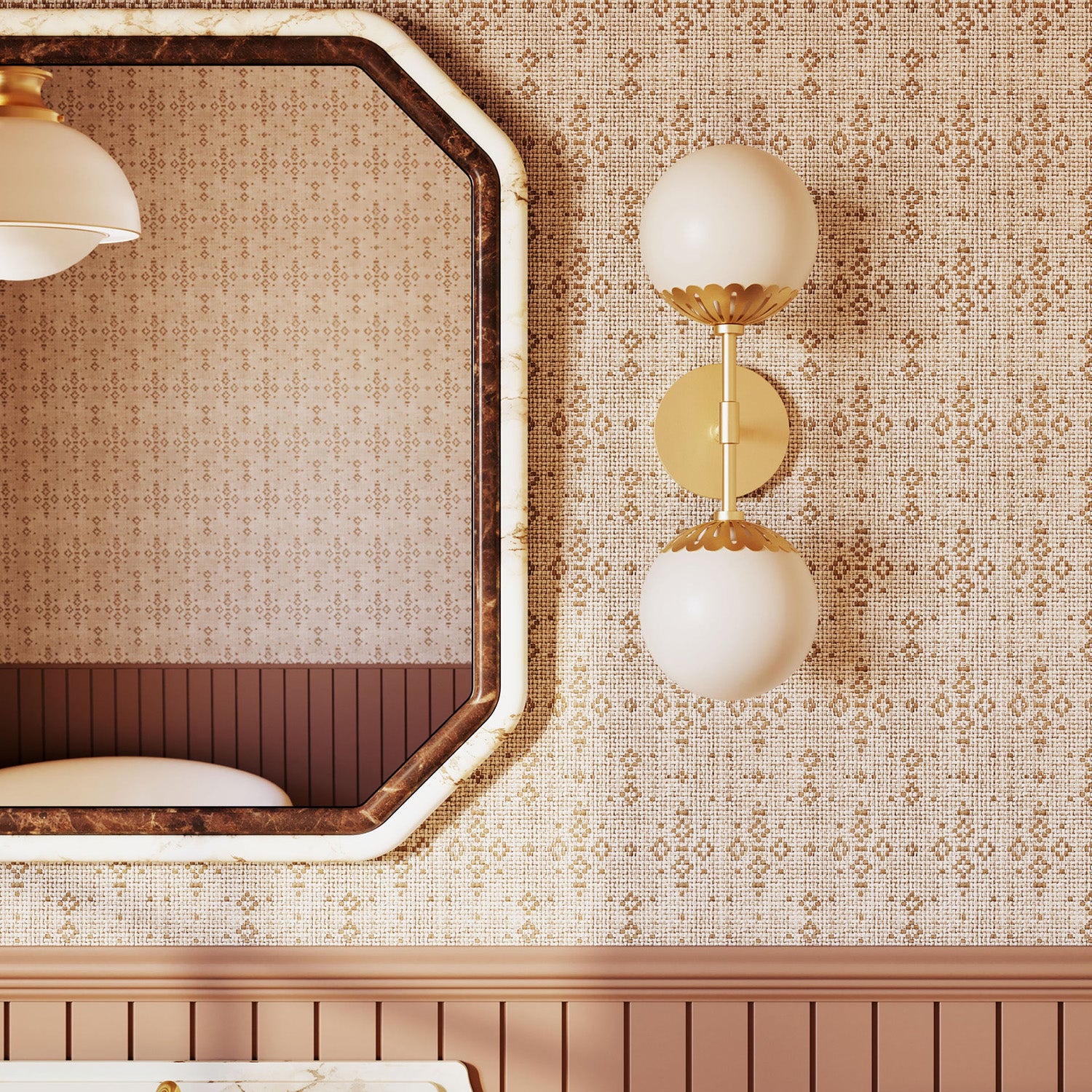 Mitzi Paige Aged Brass Wall Sconce