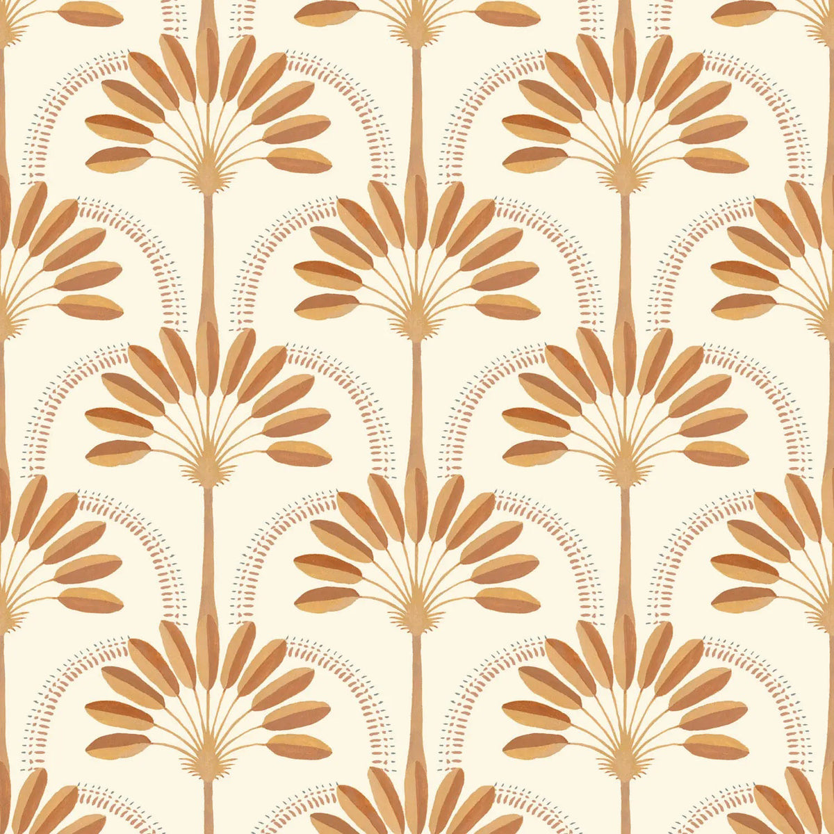 Mitchell Black Palm Arches Wallpaper
