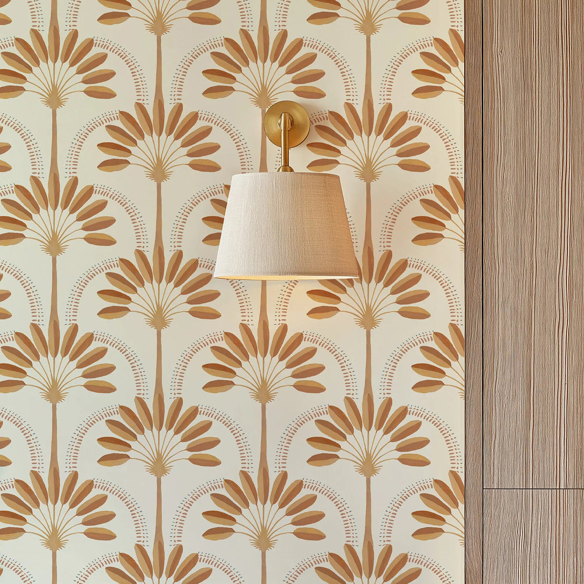 Mitchell Black Palm Arches Wallpaper