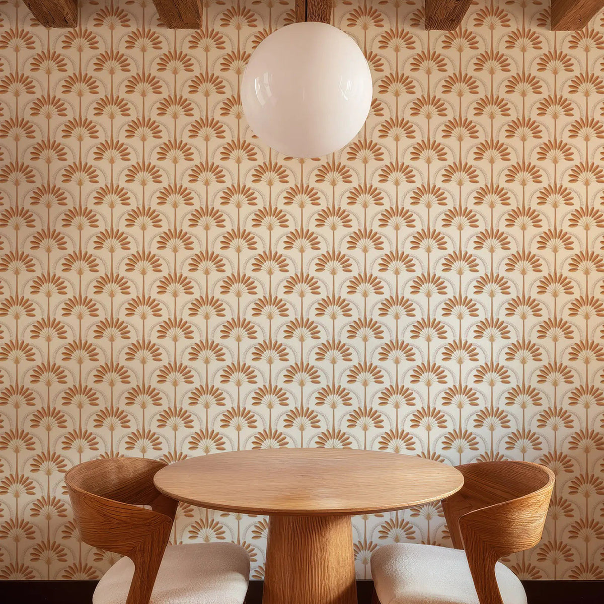 Mitchell Black Palm Arches Wallpaper
