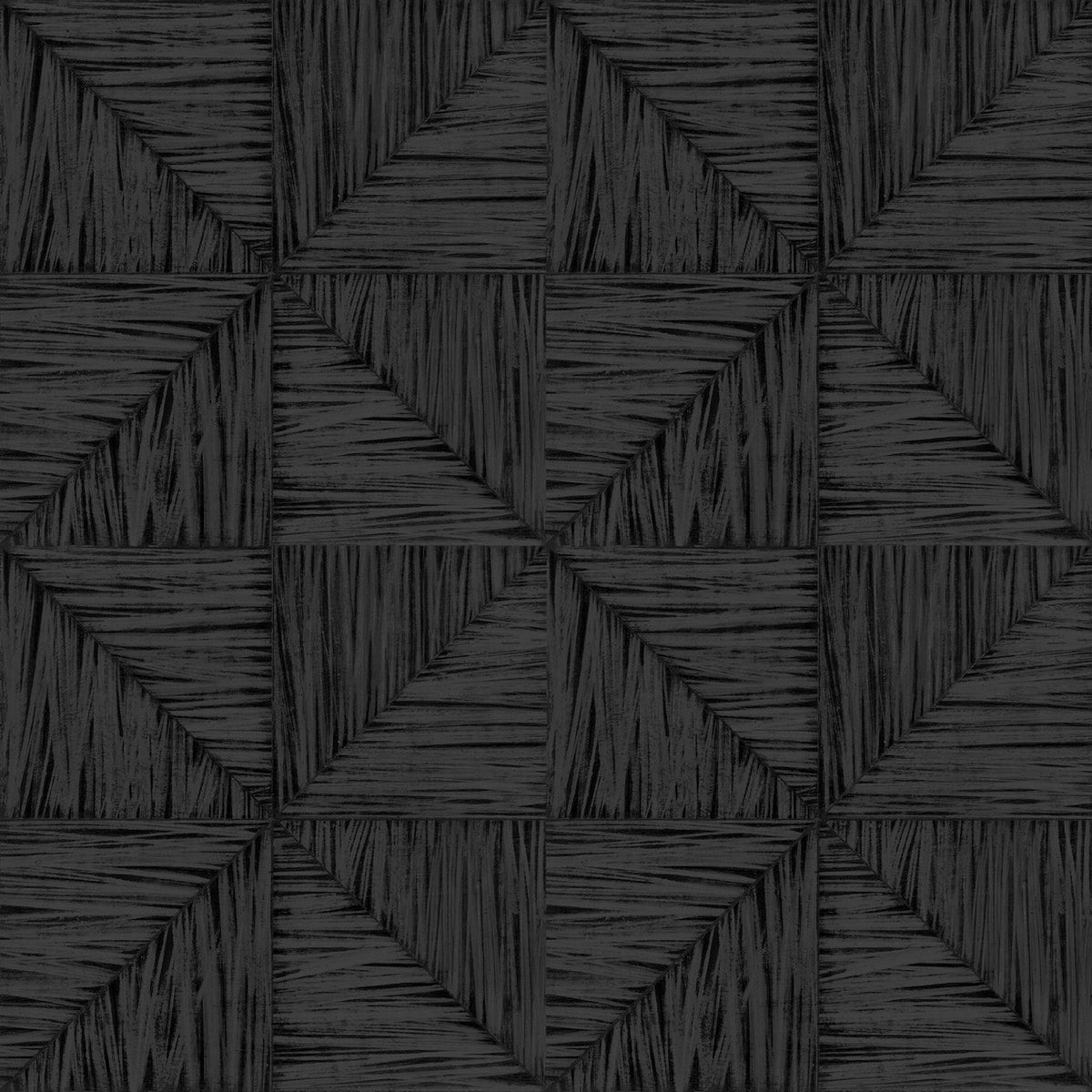 Mitchell Black Parquet Small Wallpaper