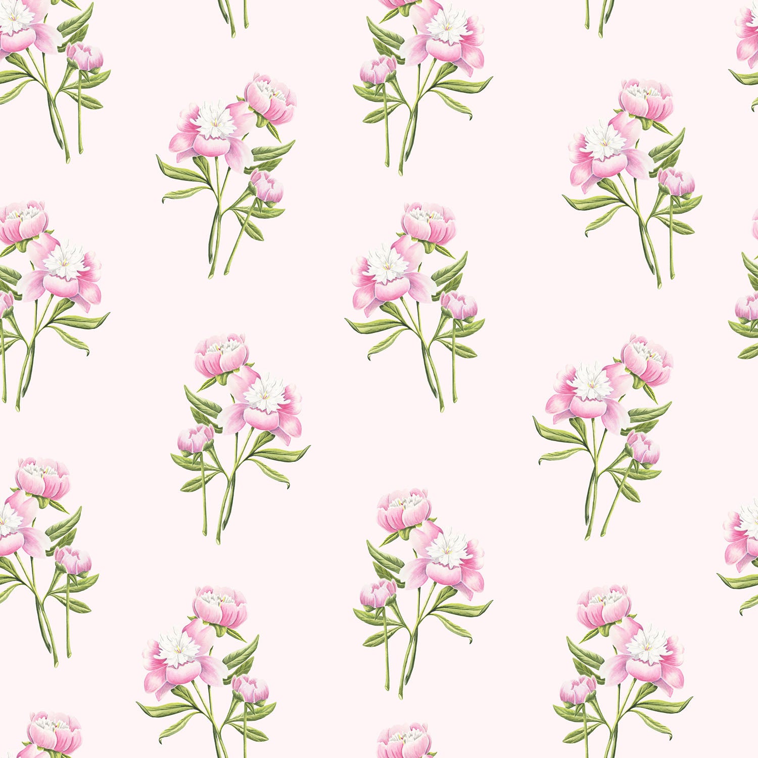 Mitchell Black Peony Bouquet Wallpaper