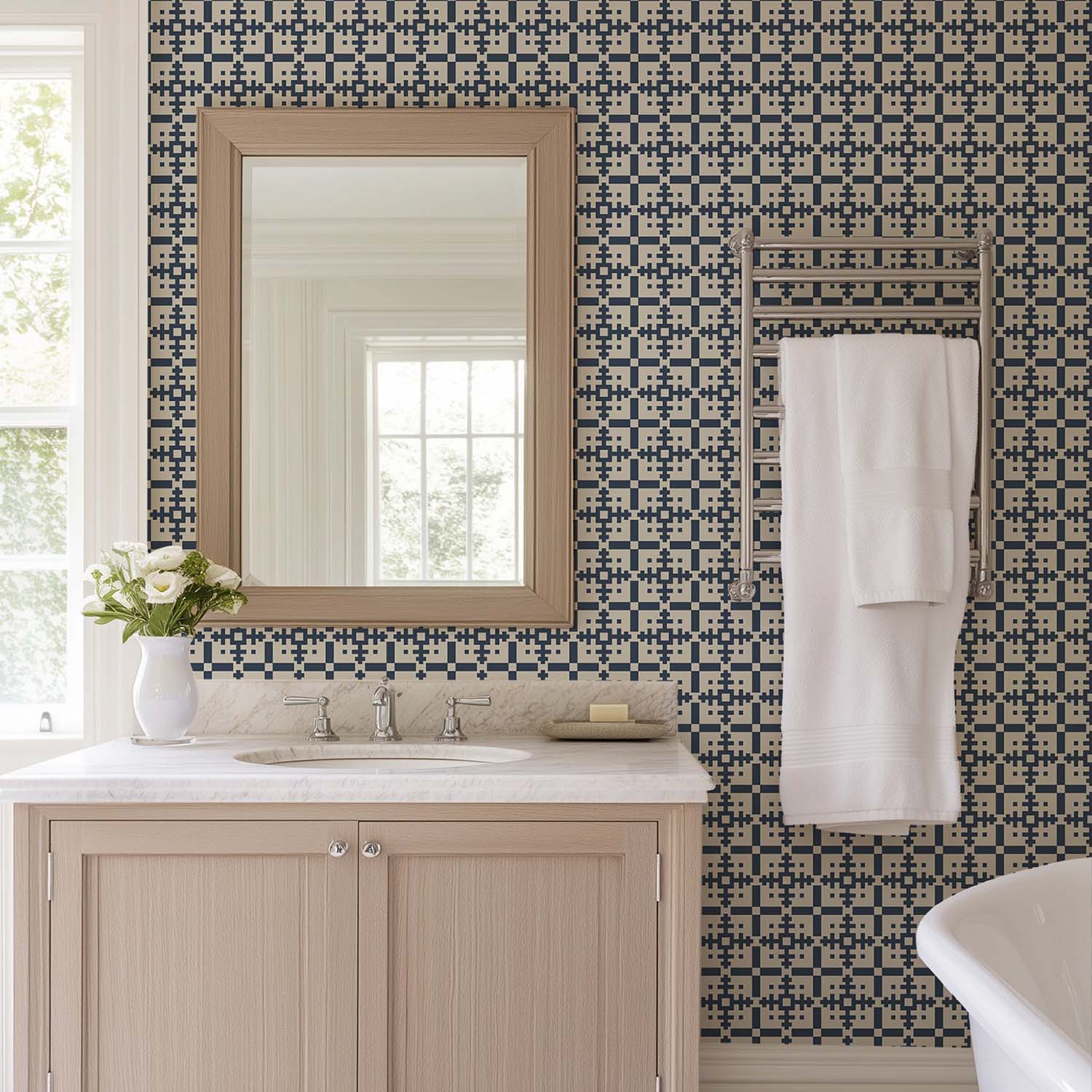 Mitchell Black Piazza Wallpaper